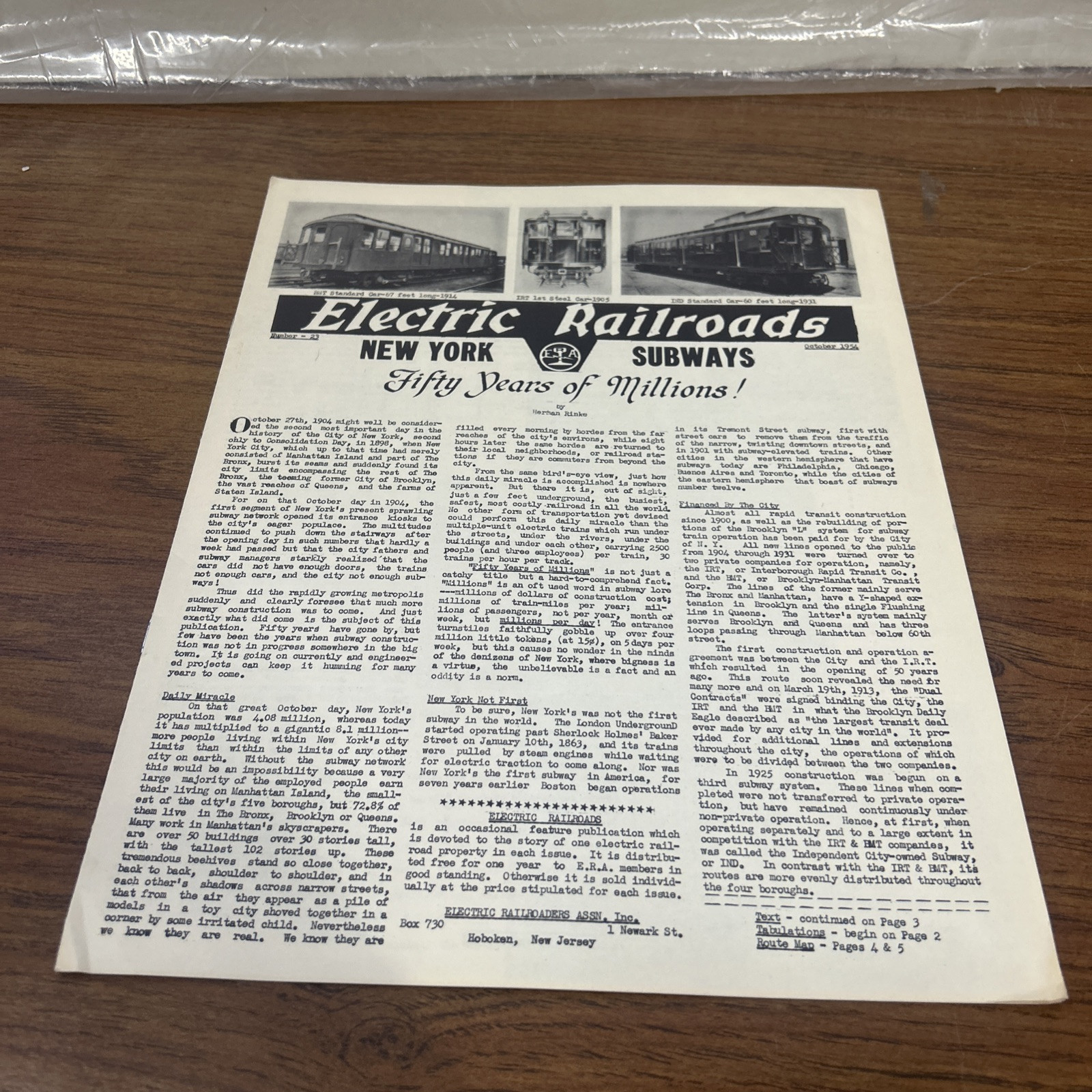 Oct 1954 Electric Railroads New York Subways Fifty Years Of Millions!