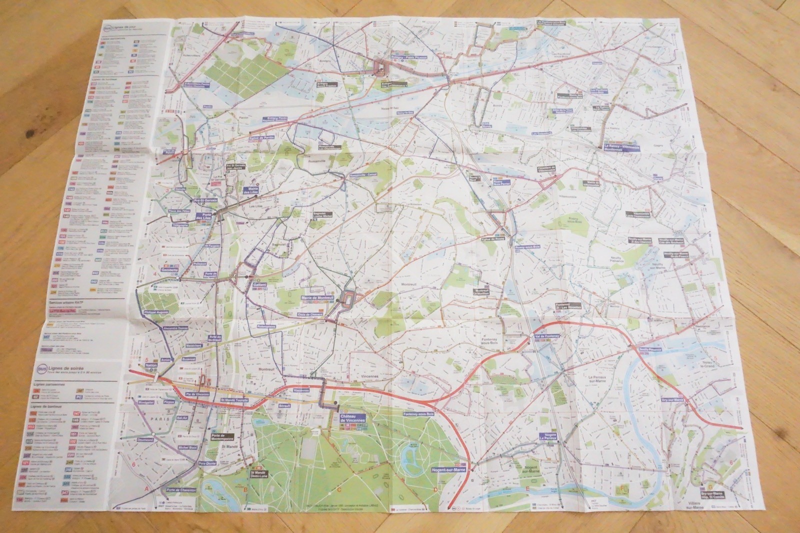 Paris France Francais RAPT SNCF Railway Bus Tram Map Collection Ref D