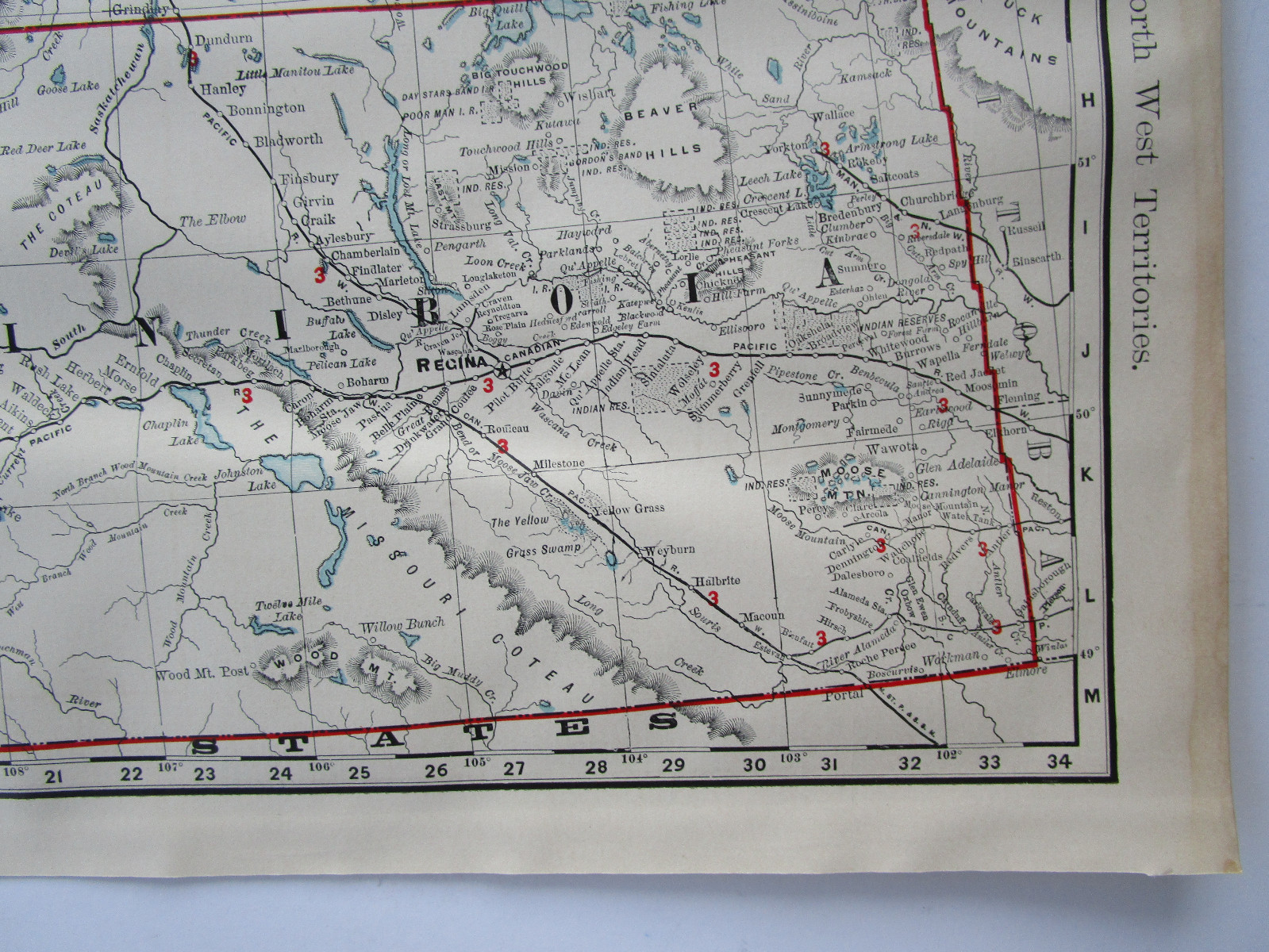 Lg 1901 CANADA NORTHWEST TERRITORIES RAILROAD Map McN Business ST MARYS RIVER RR