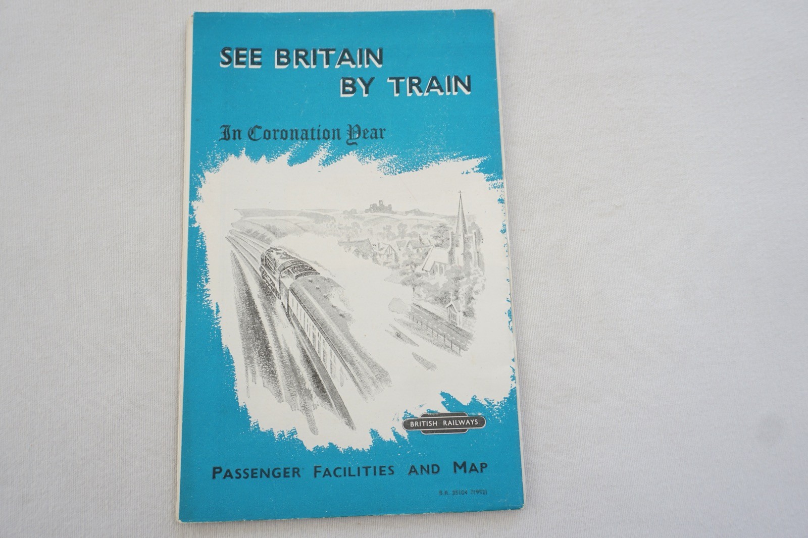 1952 British Rail Passenger Travel Facilities & Network Railway Map Coronation