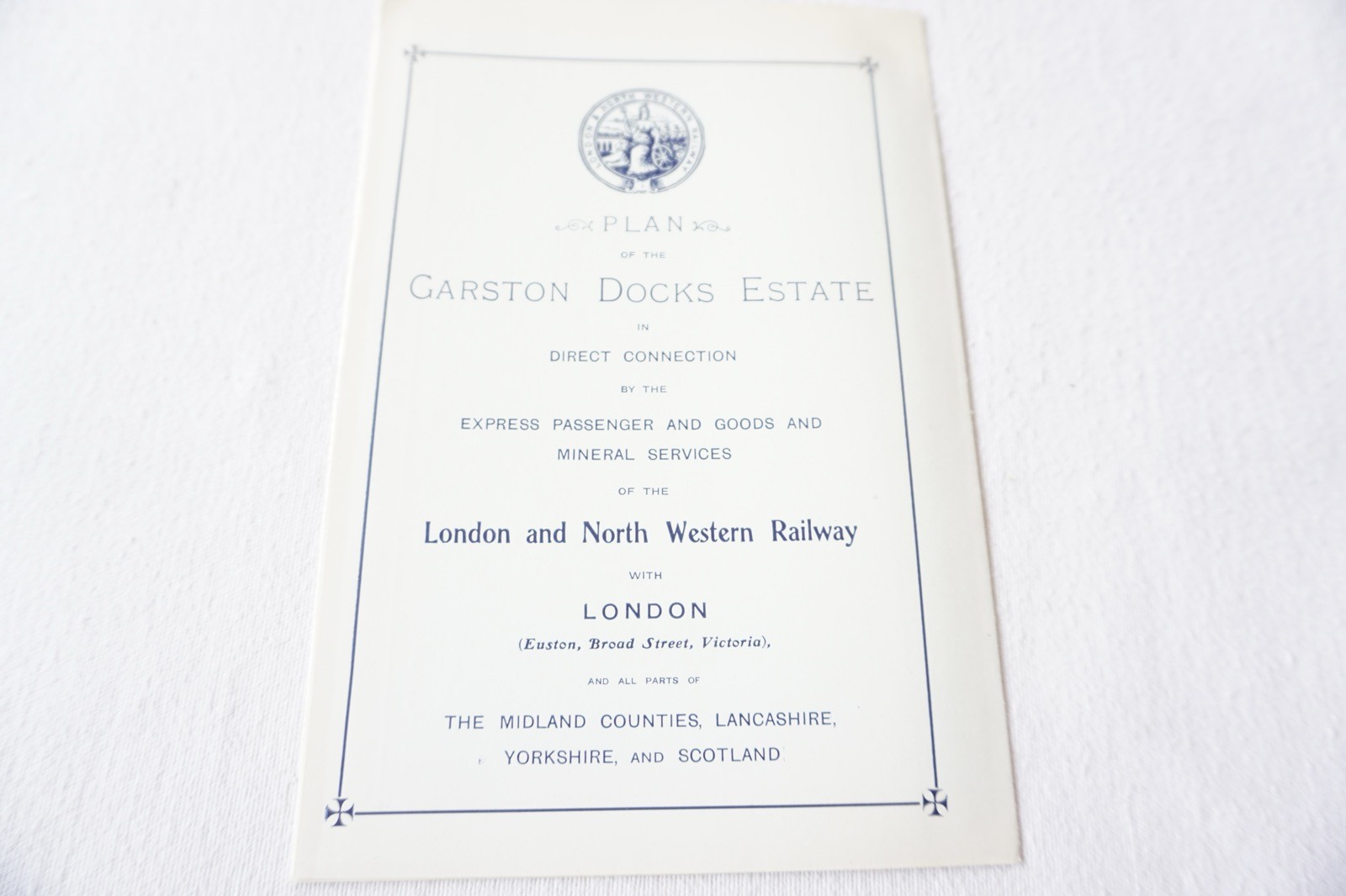 1912 Garston Docks Liverpool Ireland Original Railway Map