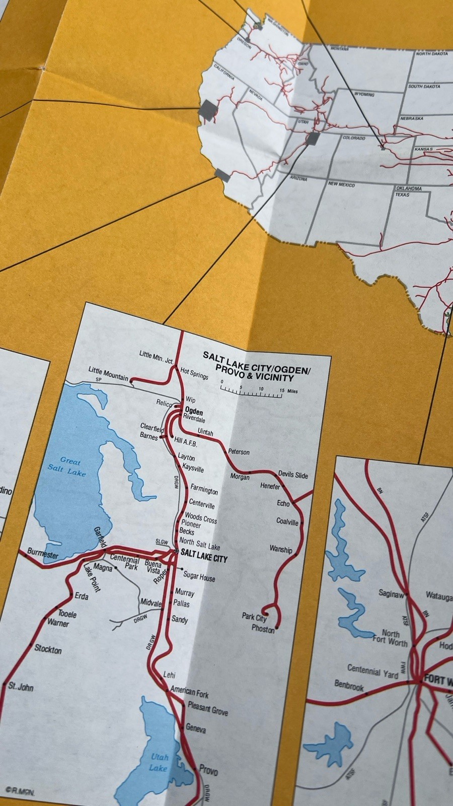 Union Pacific Railroad 1988 System Map UPR
