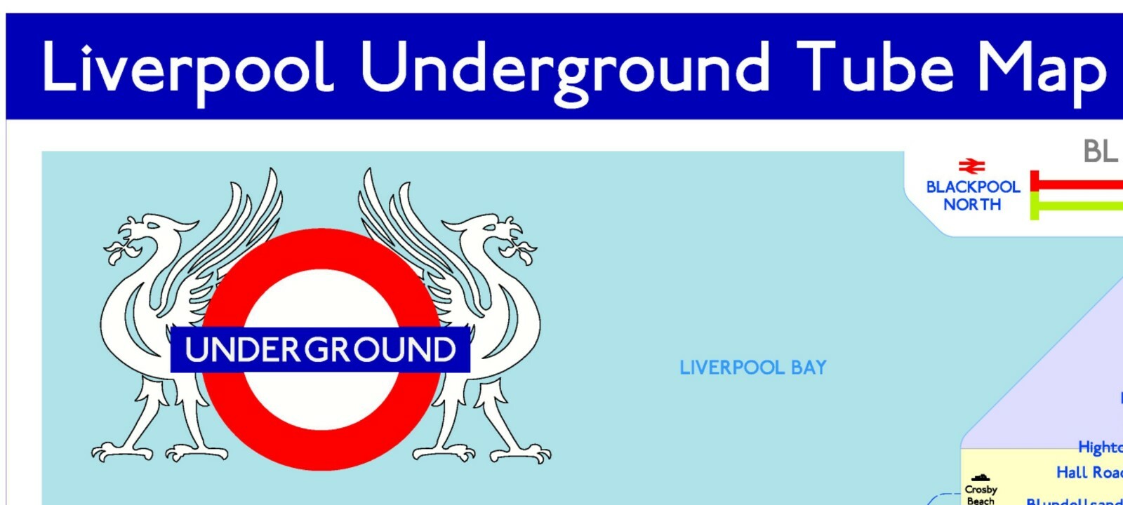 Liverpool Underground Tube Map – Large Artwork Maxi Poster – London Underground