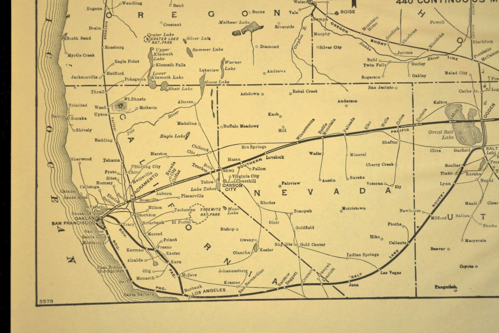 ca1921 CHICAGO MILWAUKEE ST PAUL Railroad Map LARGE Original Antique Vintage