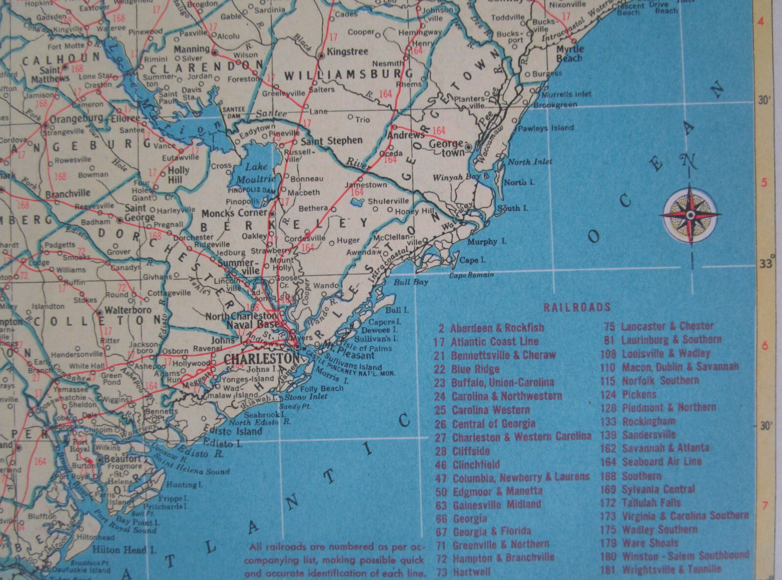 PA SC 1952 PENNSYLVANIA State RAILROAD Map STEWARTSTOWN RR or SOUTH CAROLINA Map