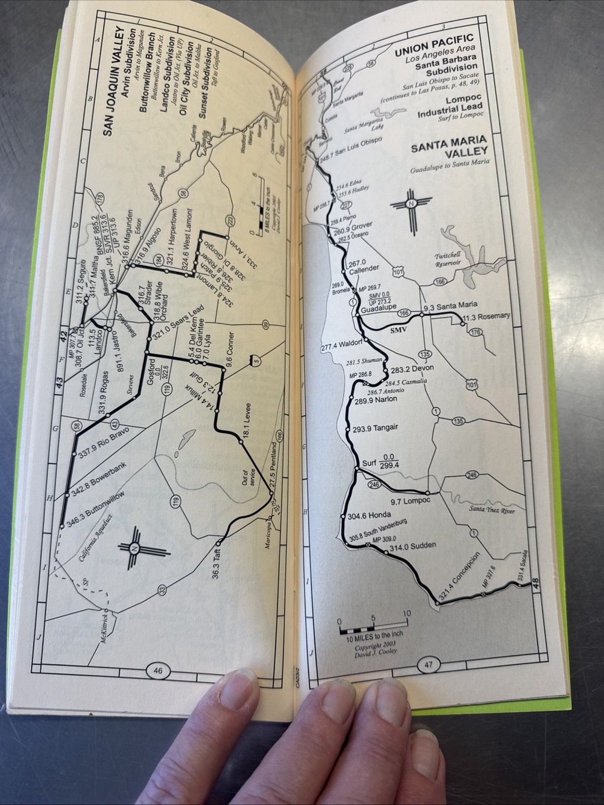 2005 California Railroad Map Pocket Guide. All The State Including Station Index