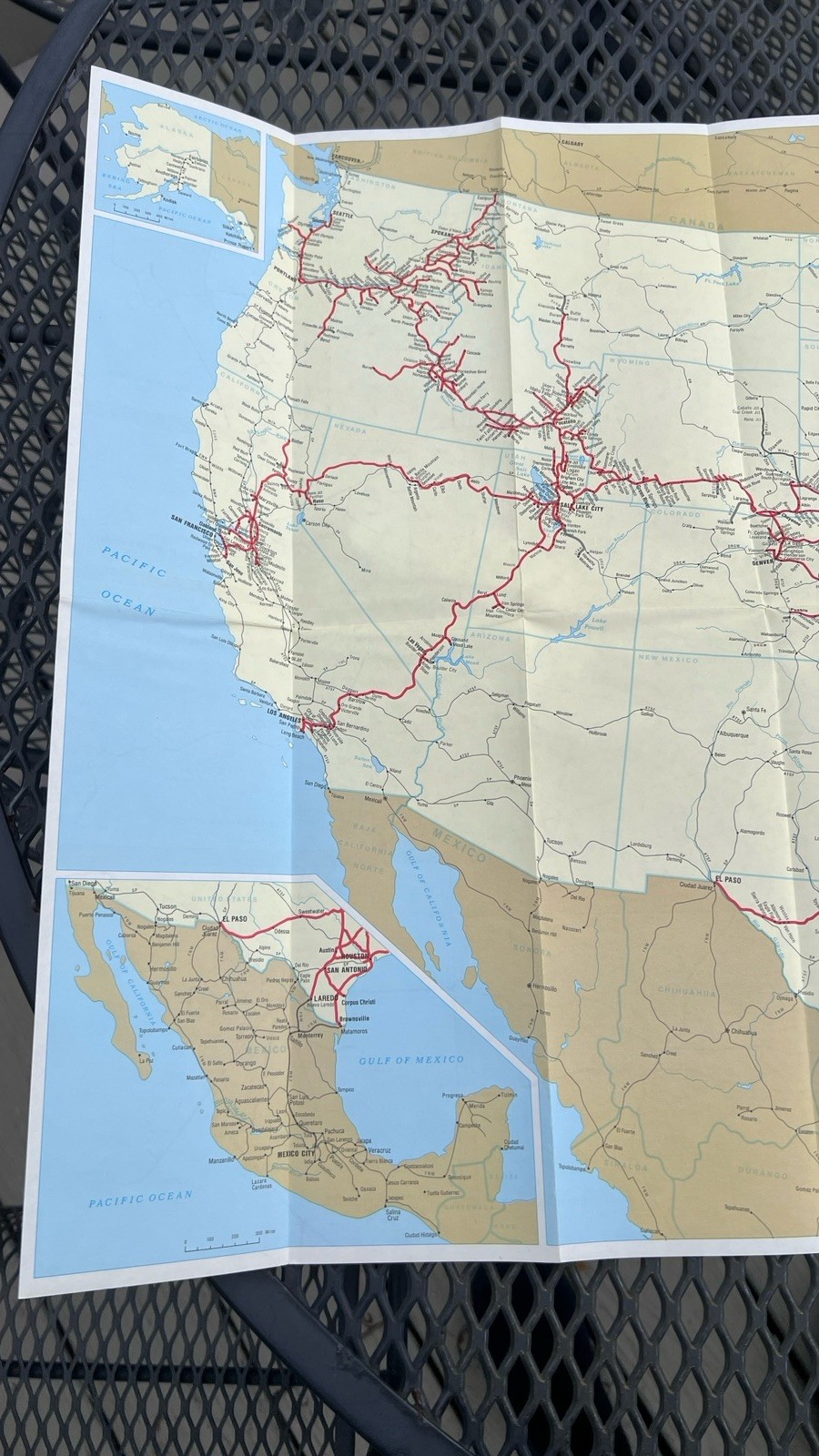 Union Pacific Railroad 1988 System Map UPR