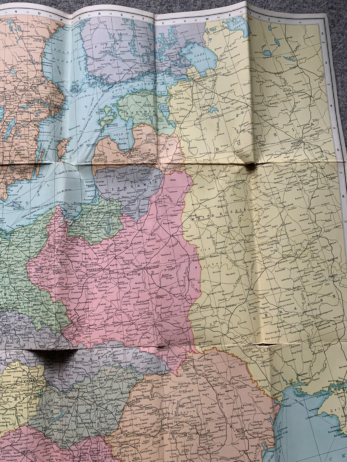 LMS Map Of Europe showing LMS routes to the continent