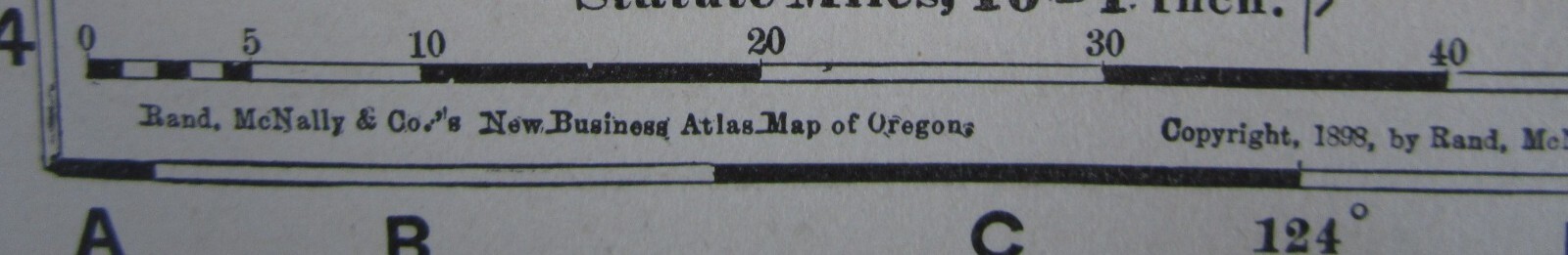 OR 1898 DATED OREGON STEAM RAILROAD Map. COOS BAY, ROSEVILLE, & EASTERN RR.