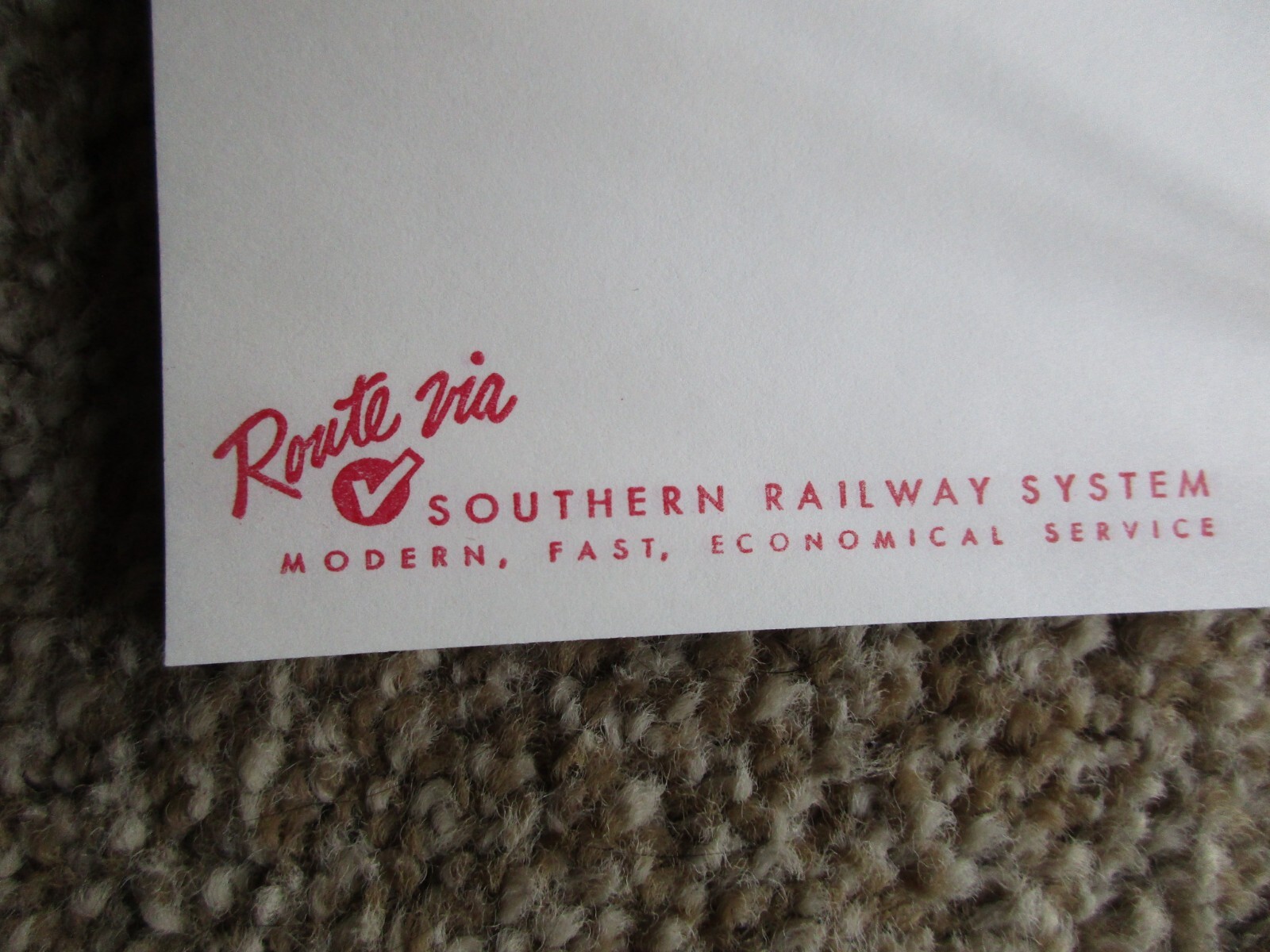 Vintage 1963 Southern Railway Systems Custom Tailored Freight Cars Note Pad