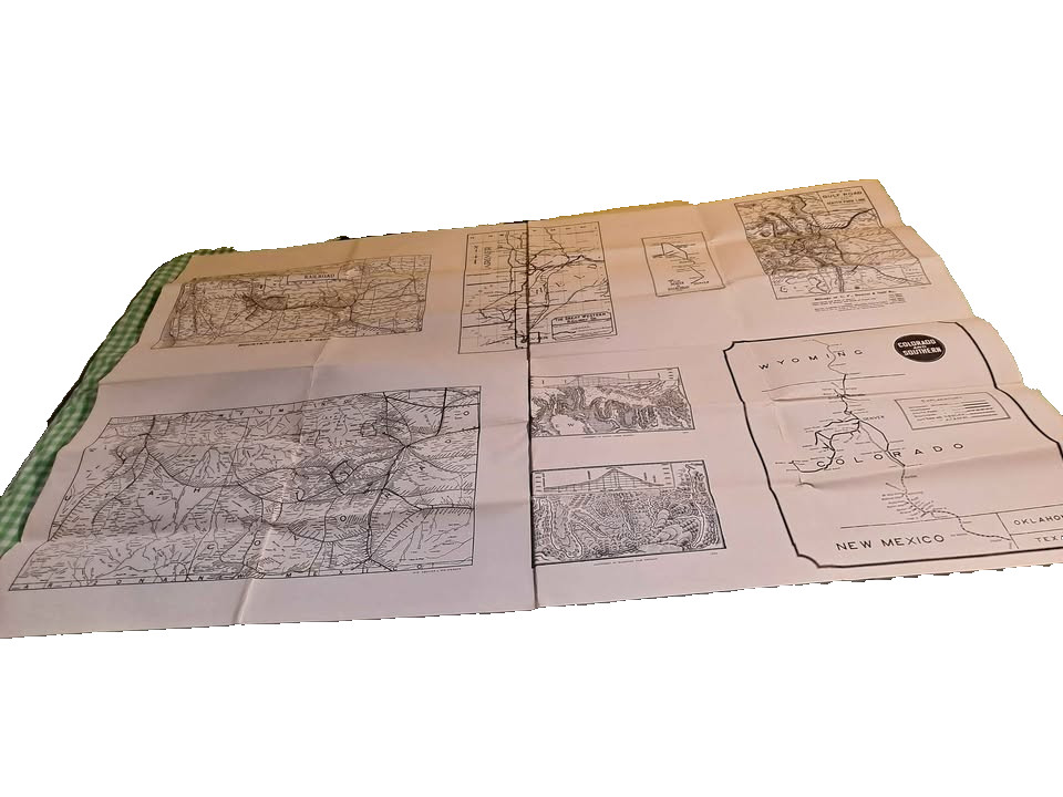 A detailed map railroads in the state of Colorado vintage 1975