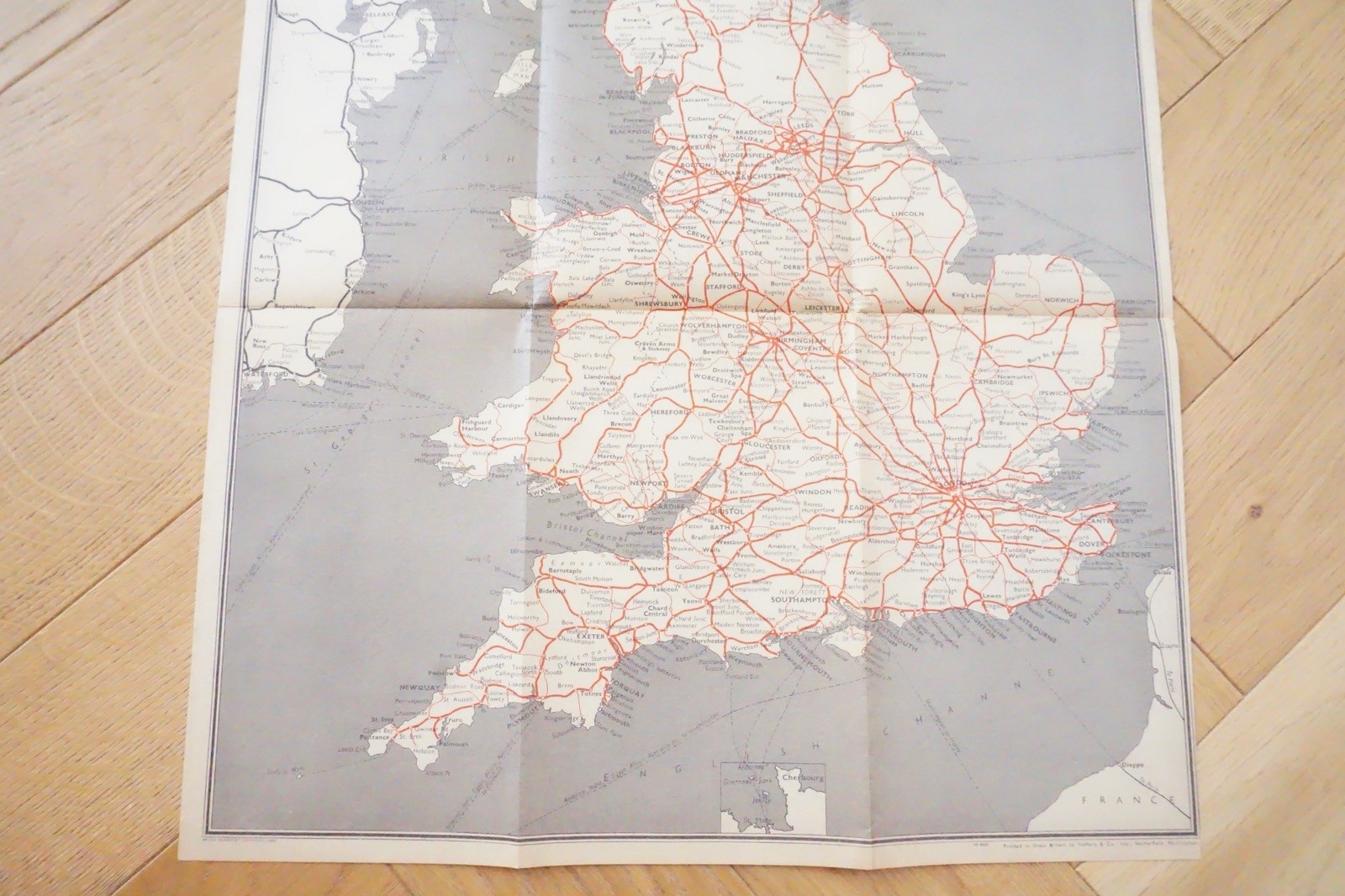 March 1960 British Rail London Midland Region Passenger Network Railway Map