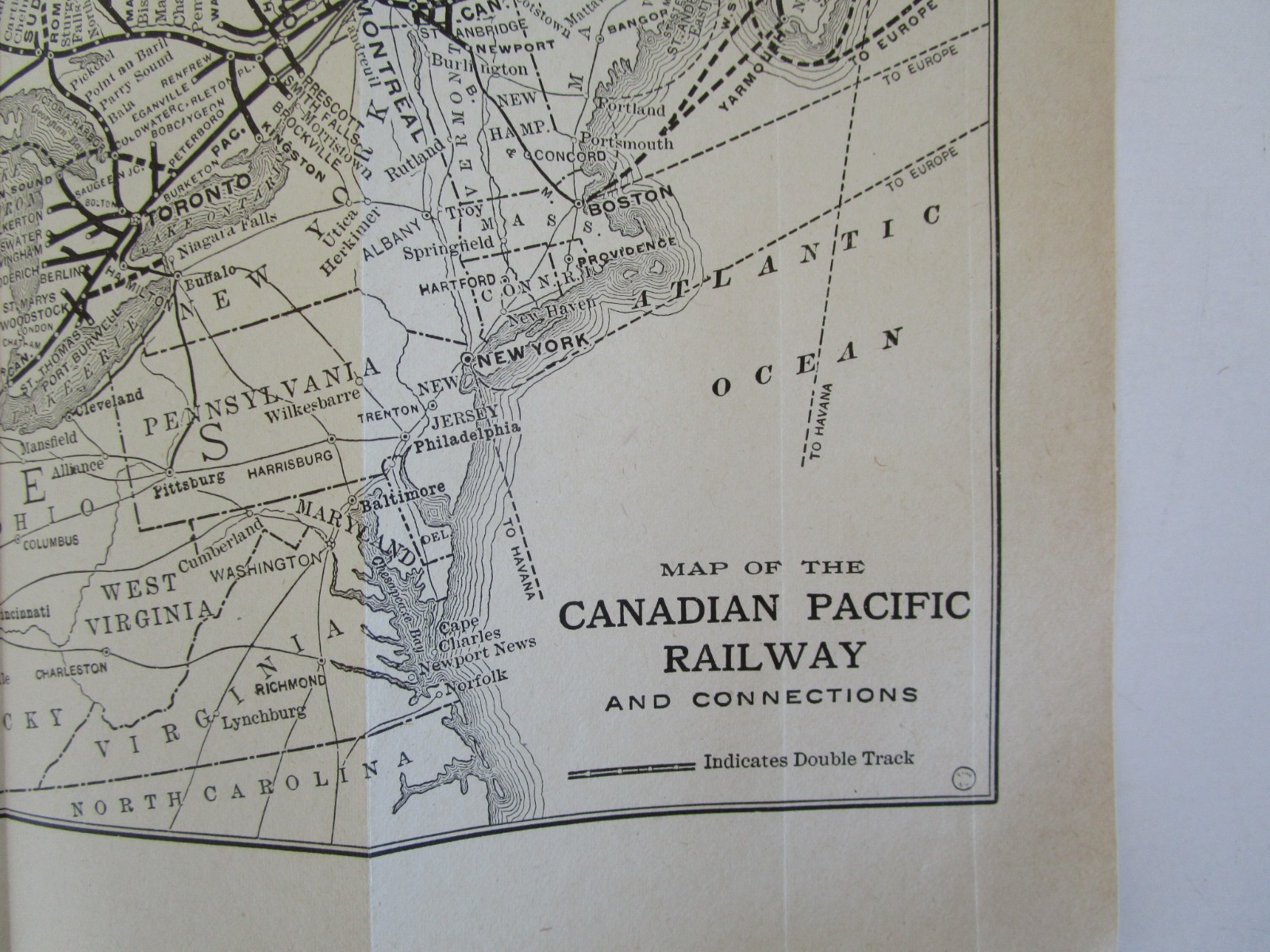 CP CANADIAN PACIFIC RAILWAY SYSTEM Map from 1911 Poor’s Manual.