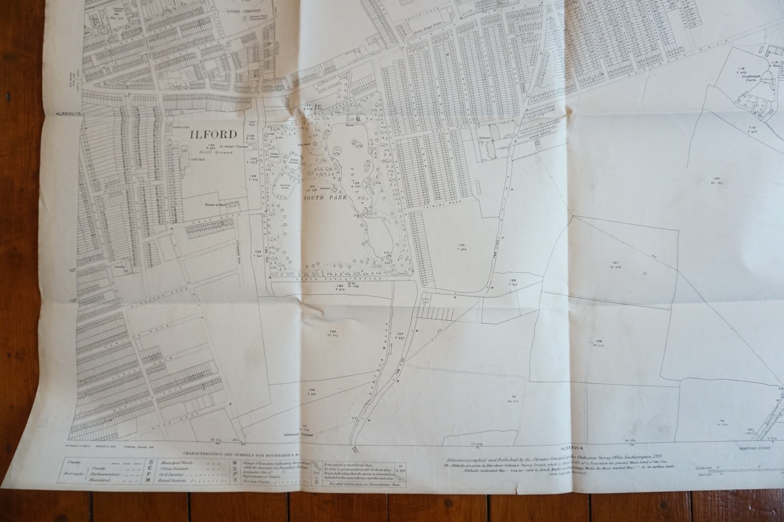 1919 Ilford Seven Kings Station GER Great Eastern Railway OS Railway Map