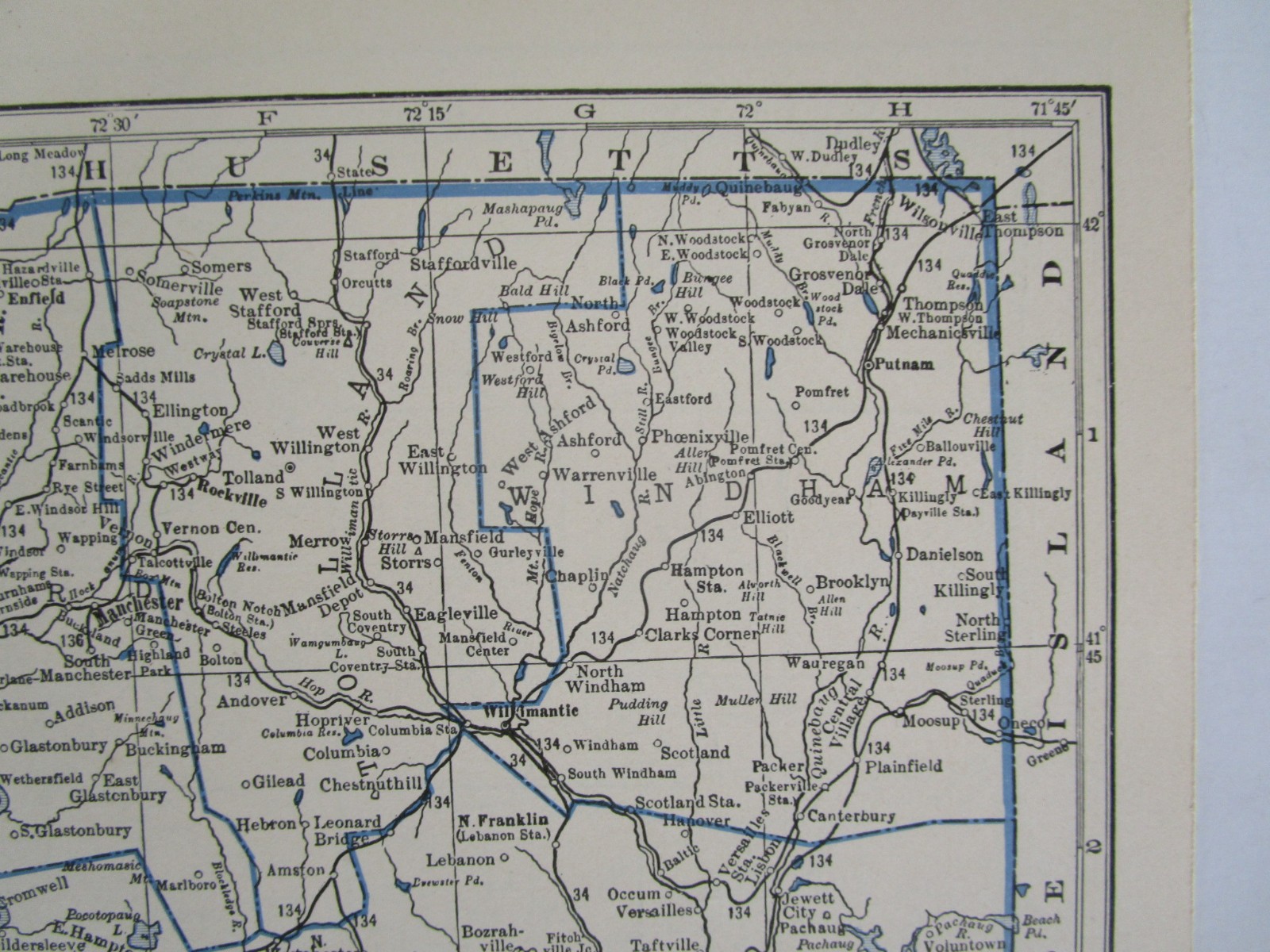 15% off. CO CT GREAT DEPRESSION era 1931 COLORADO RAILROAD Map or CONNECTICUT