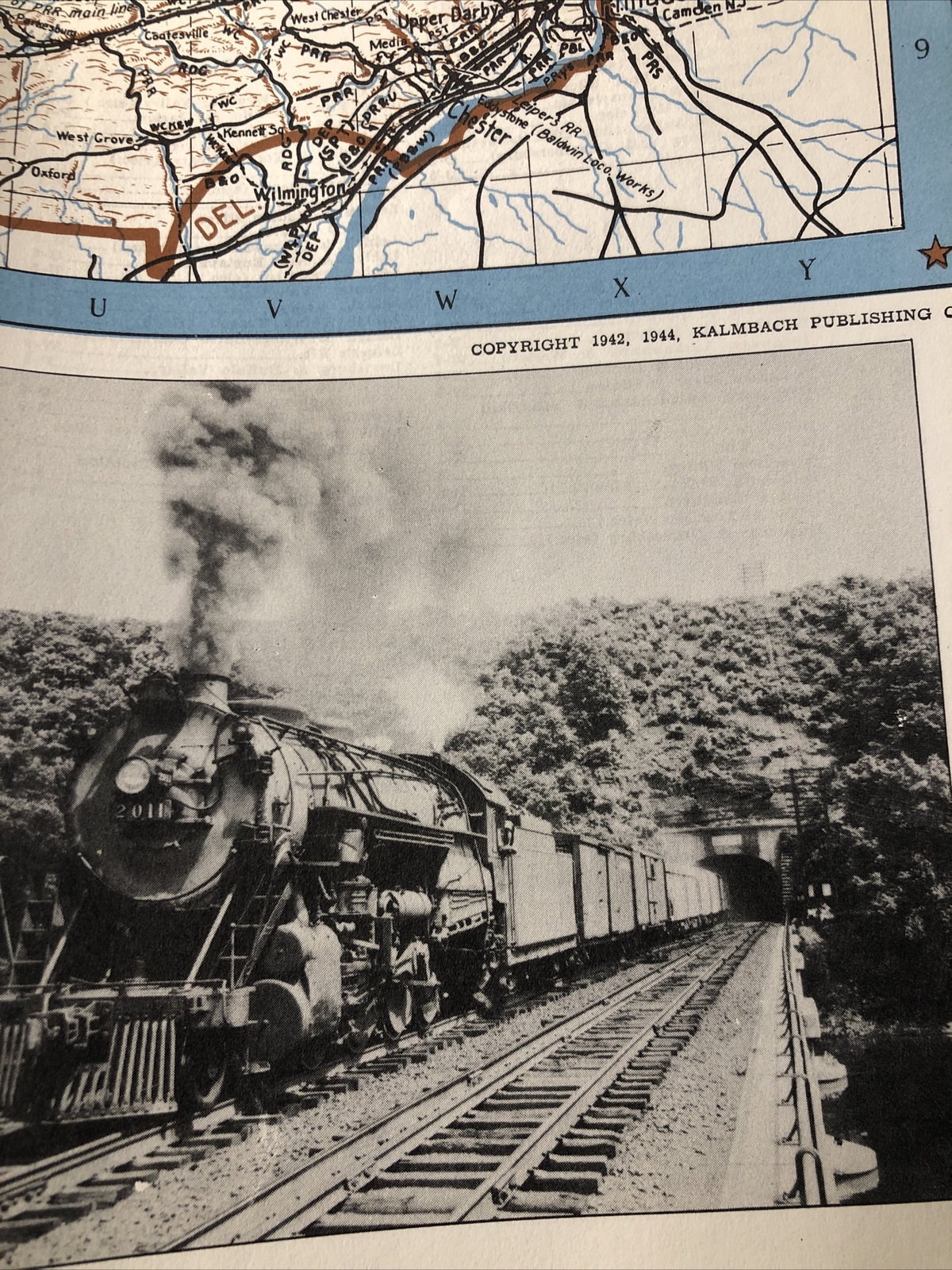 1944 Map of the Railroads of Pennsylvania #6