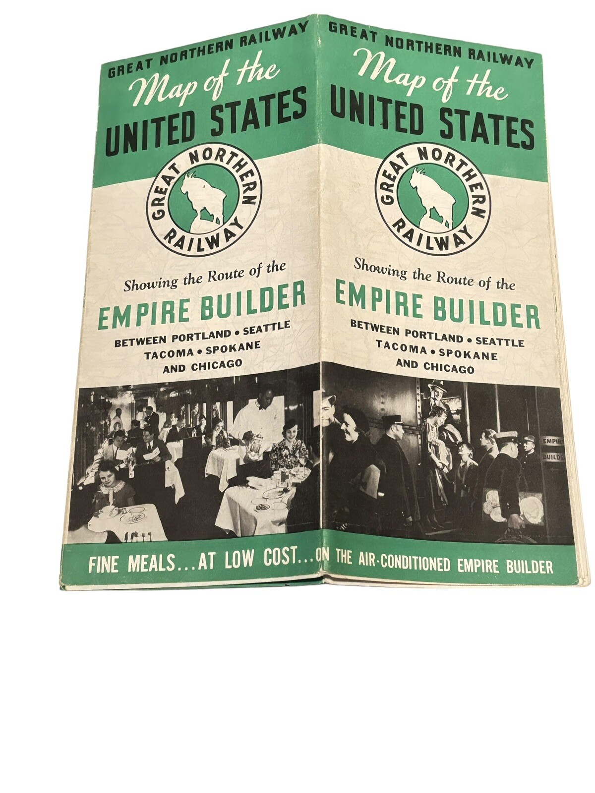 GN Rwy Great Northern Railway Empire Builder Route Map of US 1939 E-11-39