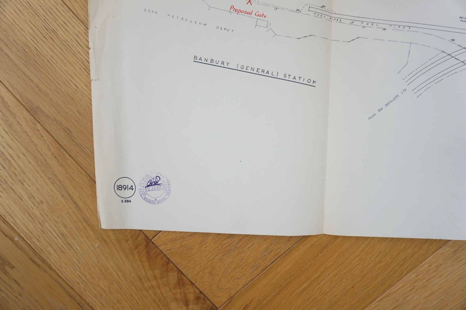 1967 Banbury Station Railway Track Plan Diagram Map Western Region