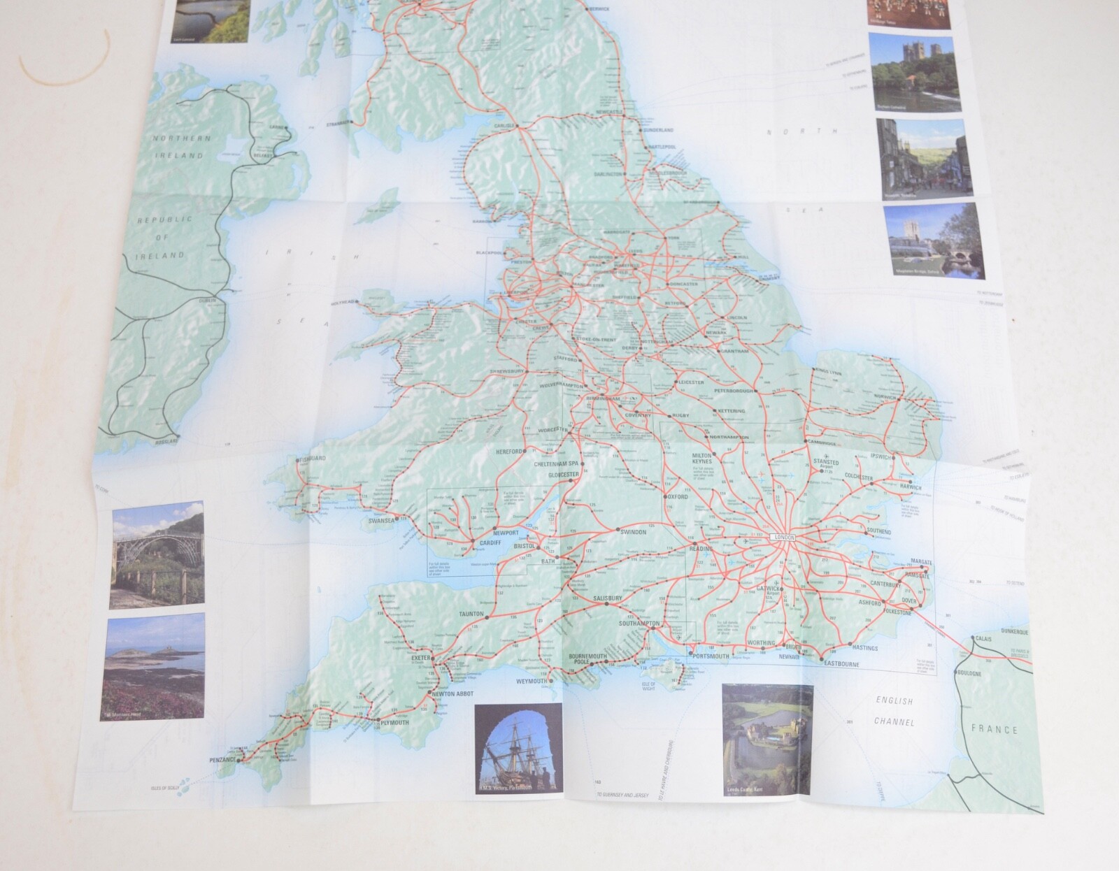 Railway Map British Rail Passenger Network Map 1997-98