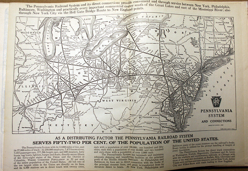 1921 ATLAS OF RAILWAY TRAFFIC MAPS by CHARLES WYMOND – LASALLE EXTENSION UNIV.