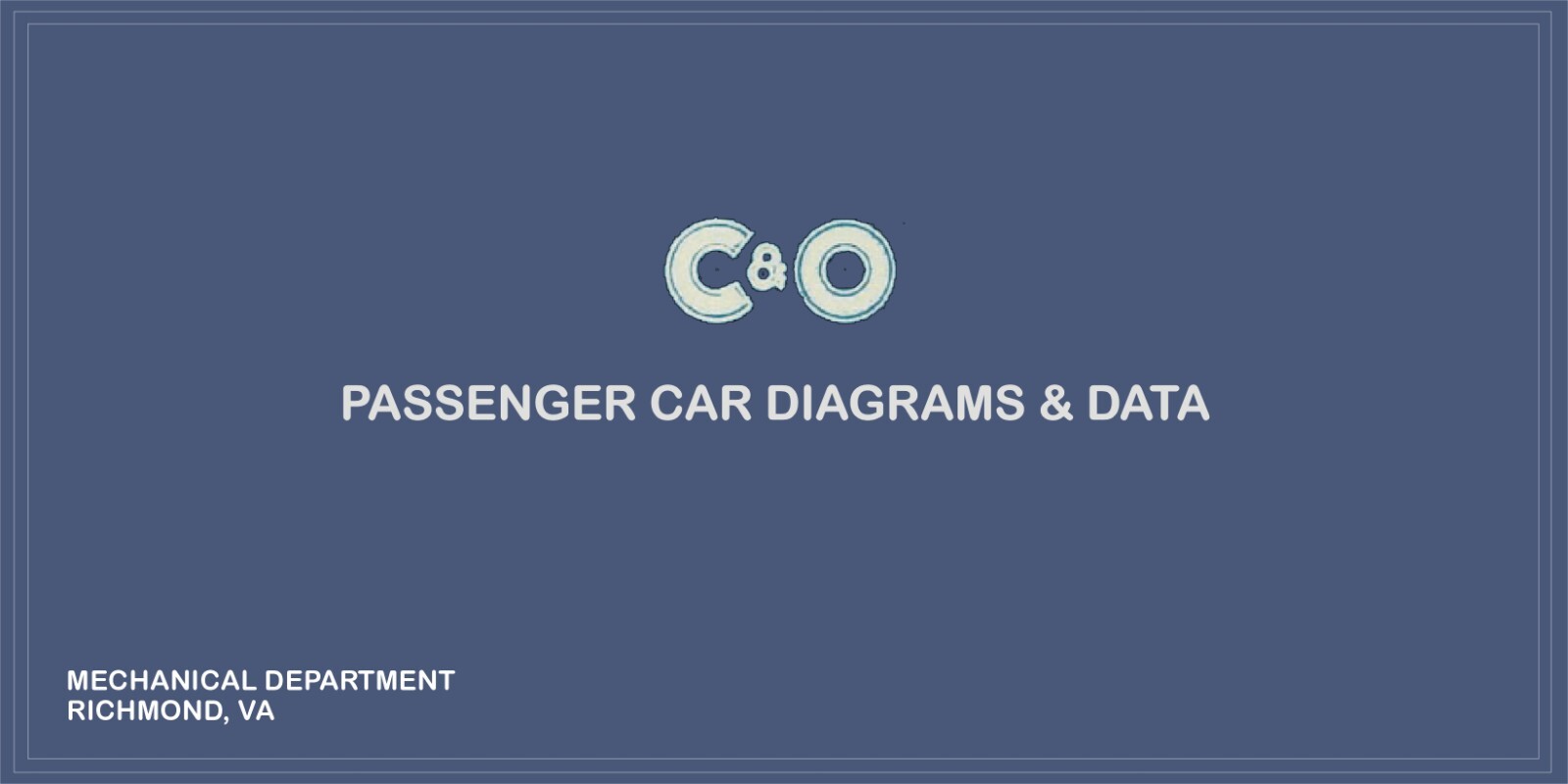 Chesapeake & Ohio 1950’s Passenger Car Diagrams & Data PDF Pages on DVD