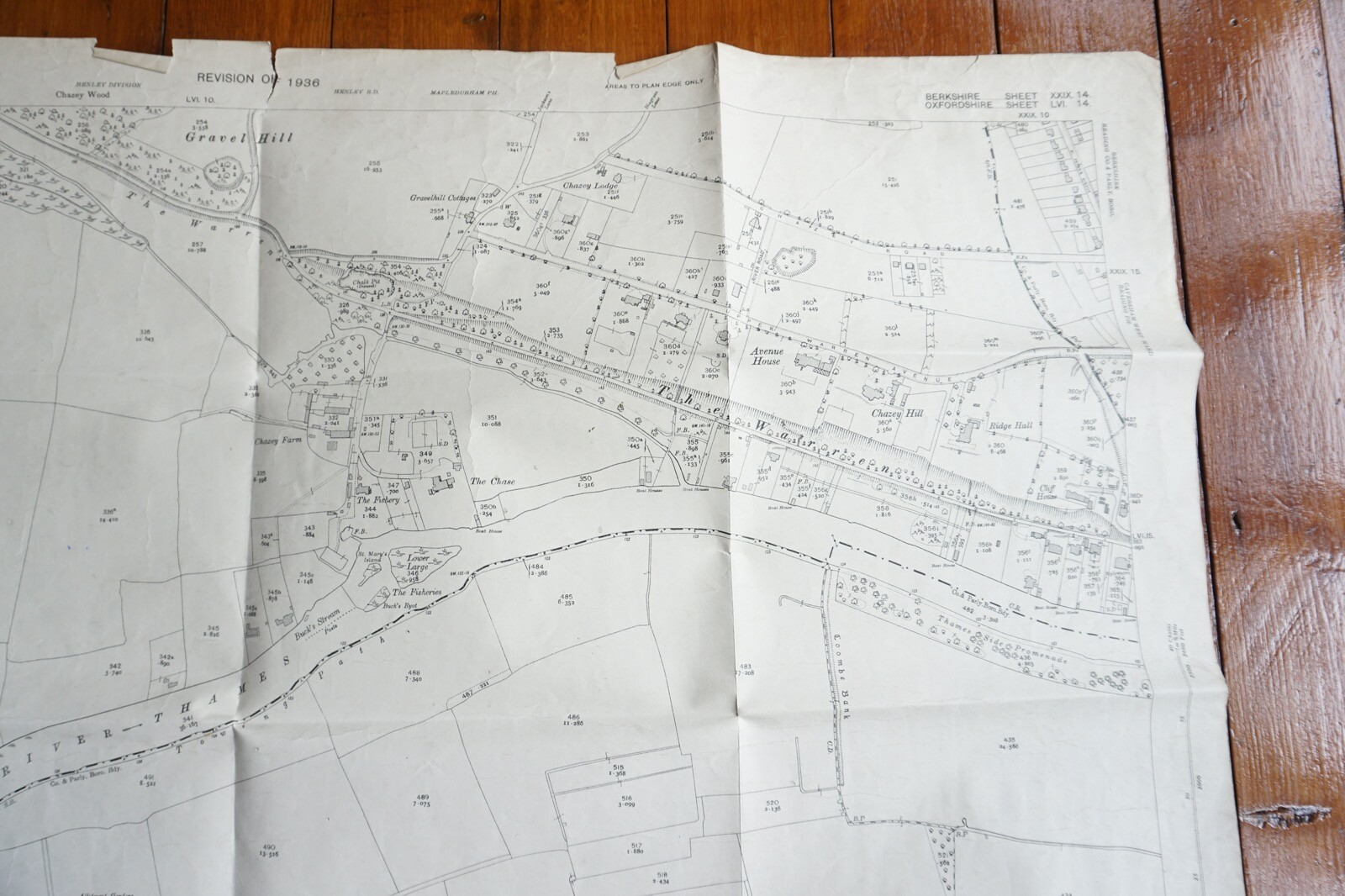 1936 Gravel Hill Beecham Hill Reading GWR Great Western Railway OS Railway Map