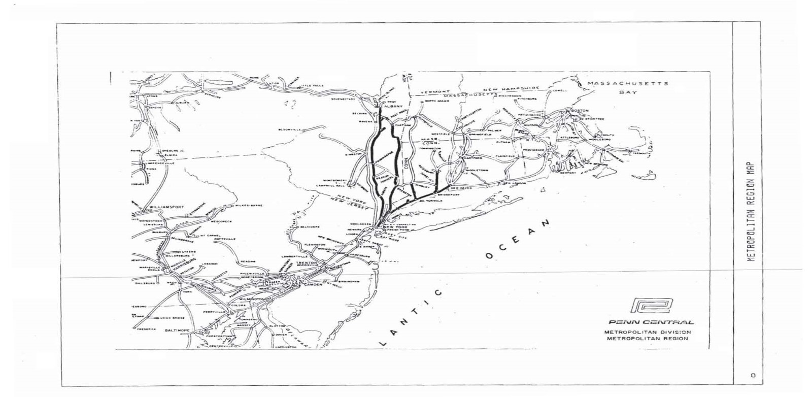 Penn Central 1976 Metropolitan Division Track Chart PDF Pages on DVD