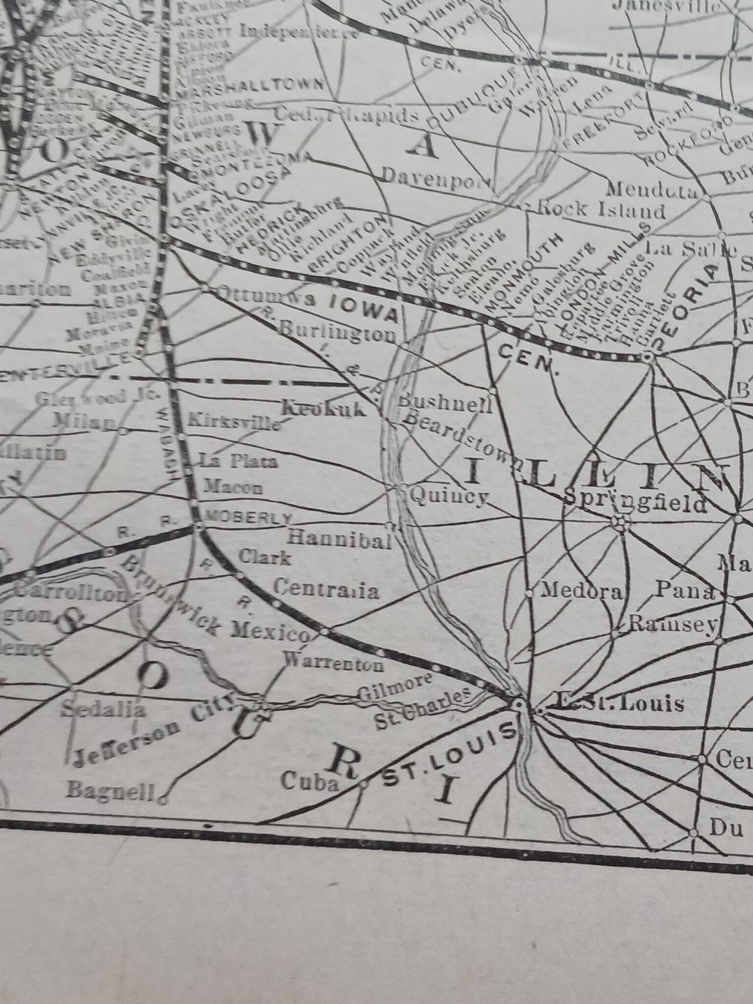 1910 Train Route Map MINNEAPOLIS & ST LOUIS RAILROAD “Albert Lea Route” Stations