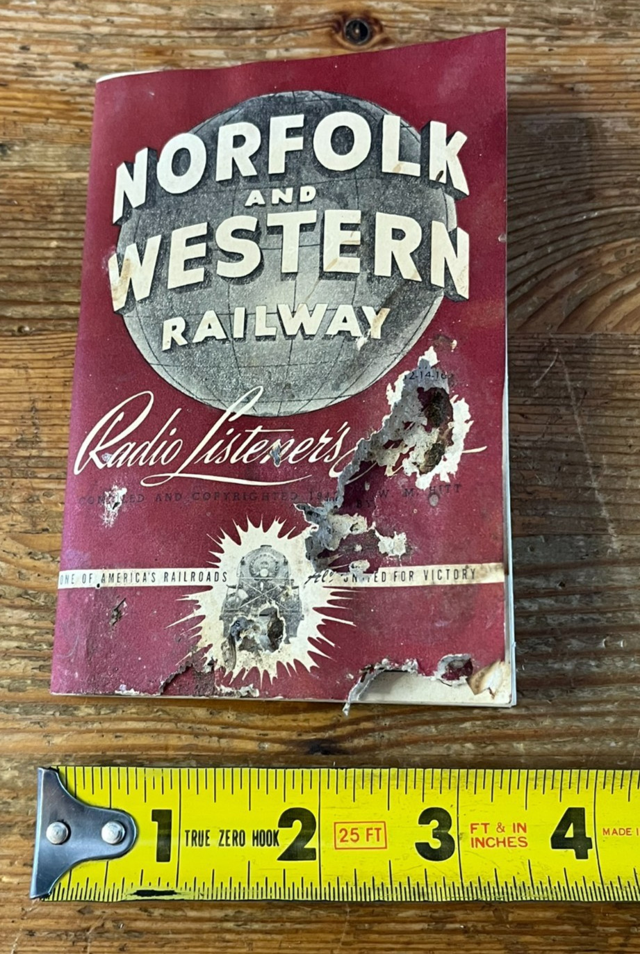 Vintage Norfolk And Western Railway Radio Listener’s Atlas Booklet N&R Railroad