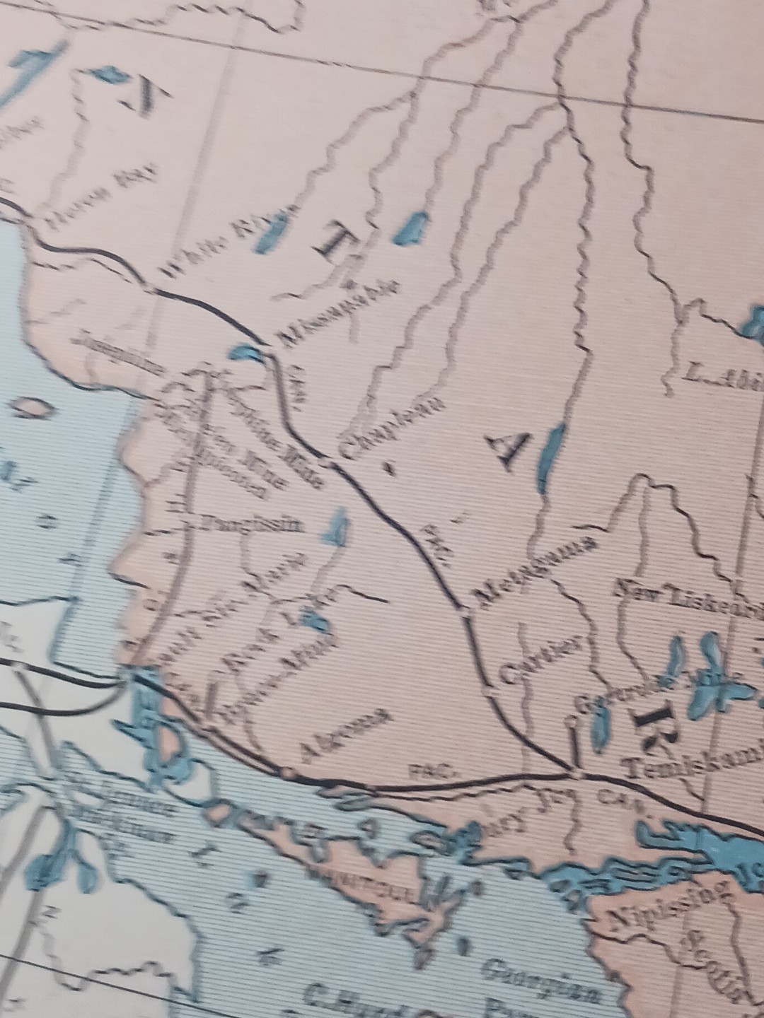 1905 Train Route Map Canada East Section all Railroad Lines Quebec Ontario 11×9″