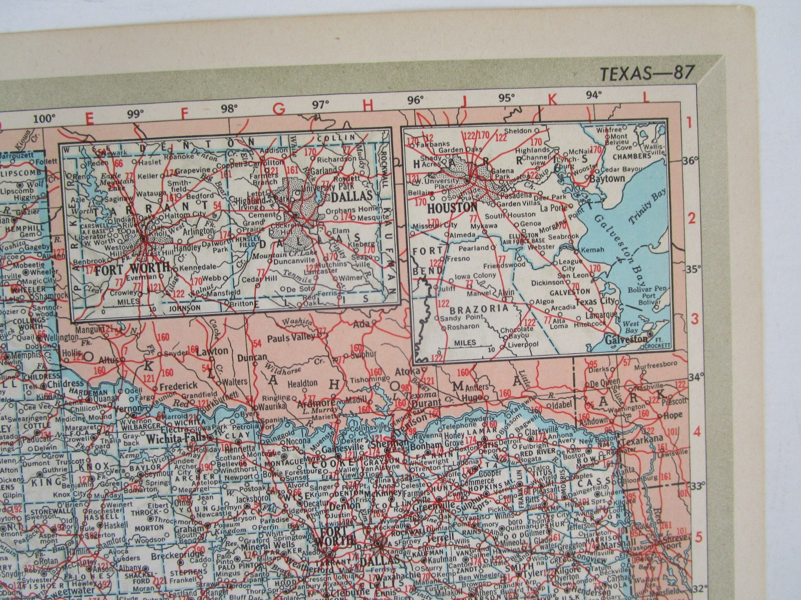 TX UT Vtg 1951 TEXAS RAILROAD Map. QUANAH ACME & PACIFIC RR ~or~ UTAH 1950s