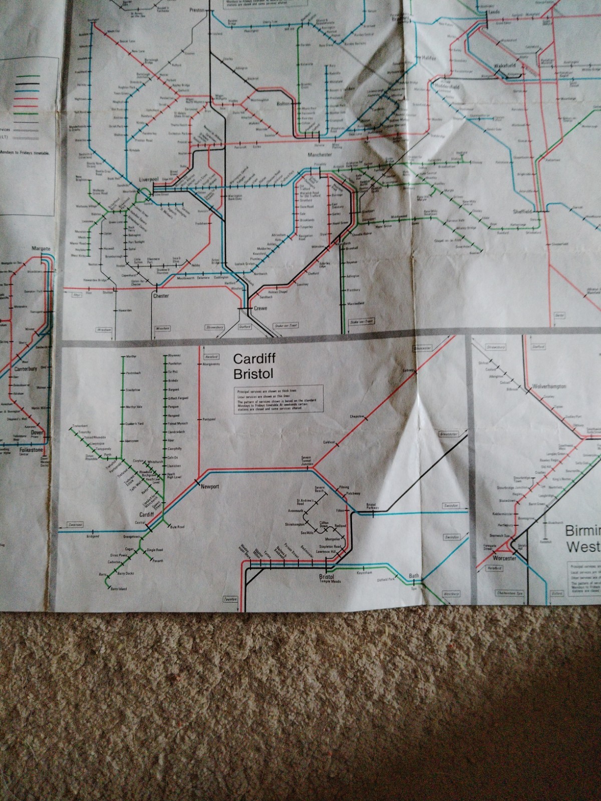 British Rail Passenger Network Map 1979-1980