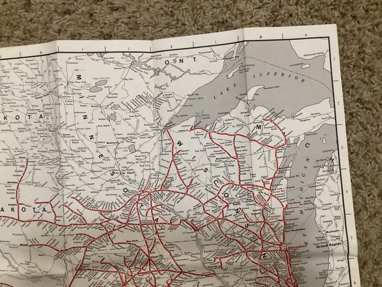 1979 CHICAGO AND NORTH WESTERN TRANSPORTATION COMPANY SYSTEM MAP