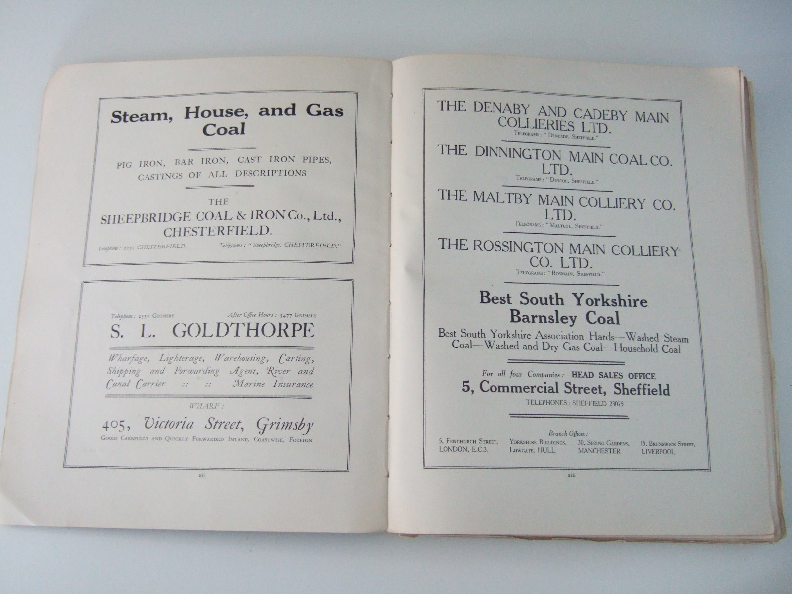 1928 Ports of the LNER Book. 9 Fold-Out Dock Plans, Map, Steamships, Dock sizes.