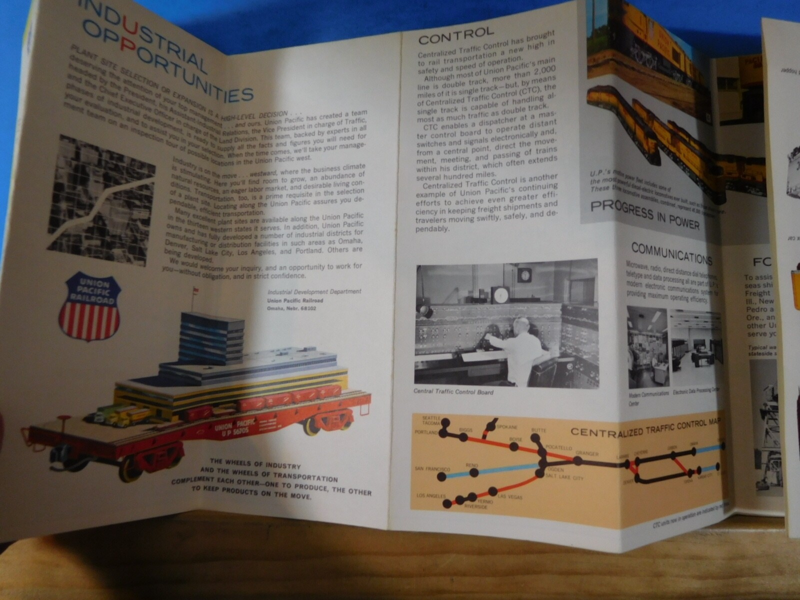 Map Union Pacific Railroad 1965 Freight Rate Territorial Map Of the United State