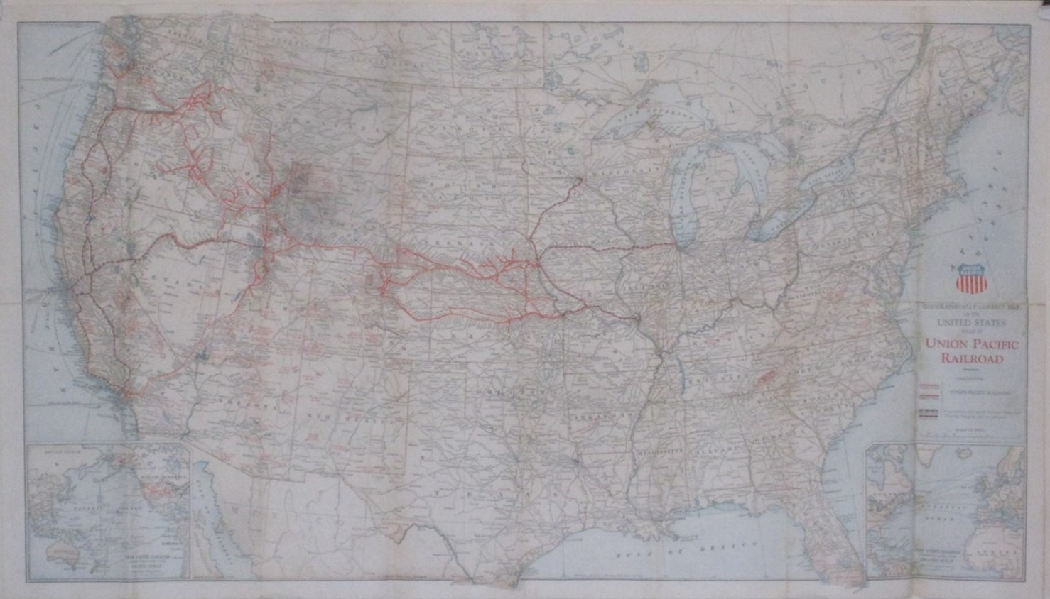 1949 UNION PACIFIC RAILROAD United States System Map Connections Photos History