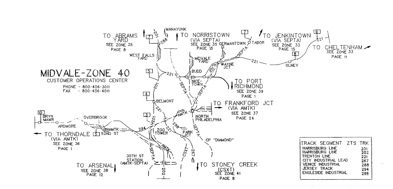Conrail 1991 Philadelphia Div Volume 4 ZTS Zone-Track-Spot Maps PDF Pages on DVD