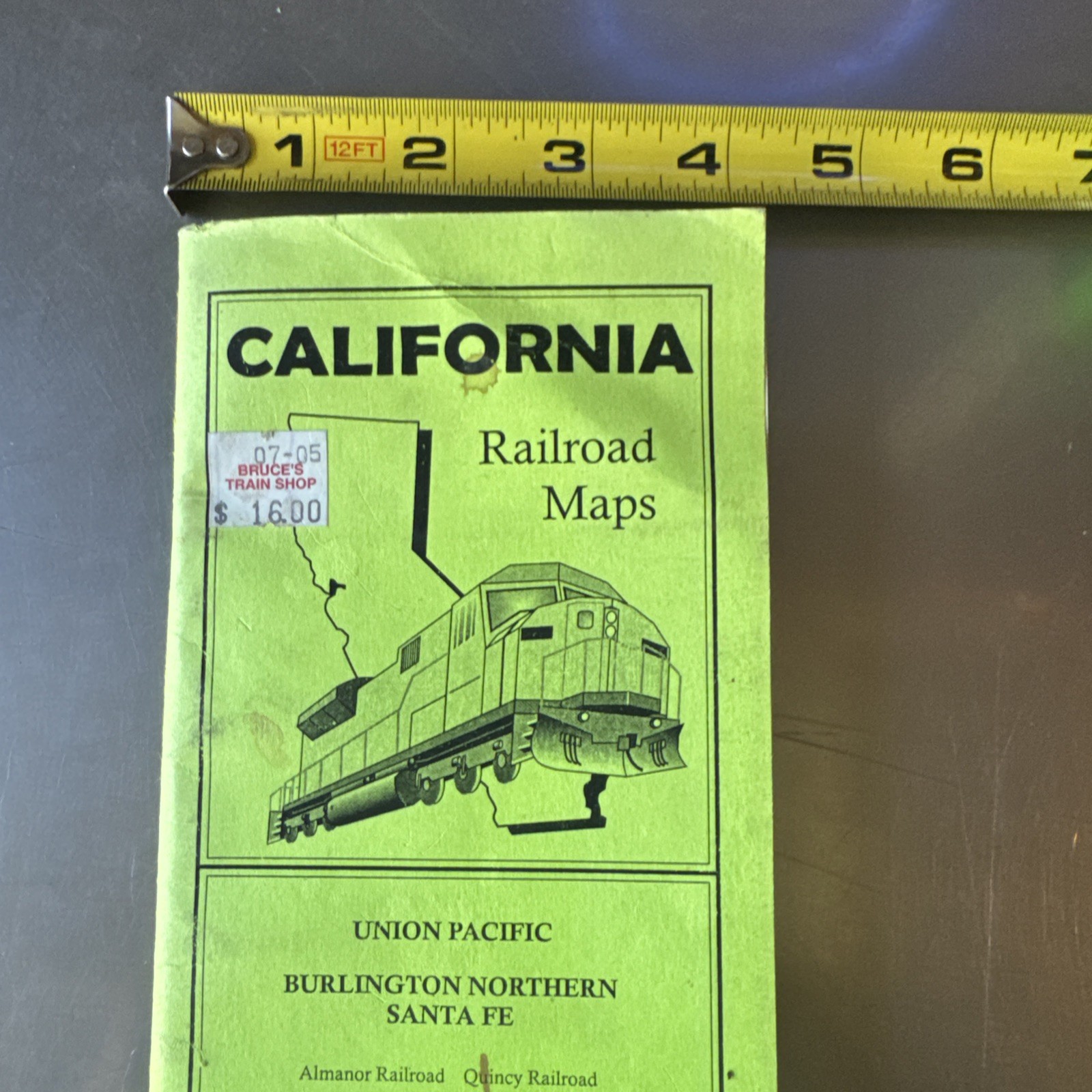 2005 California Railroad Map Pocket Guide. All The State Including Station Index