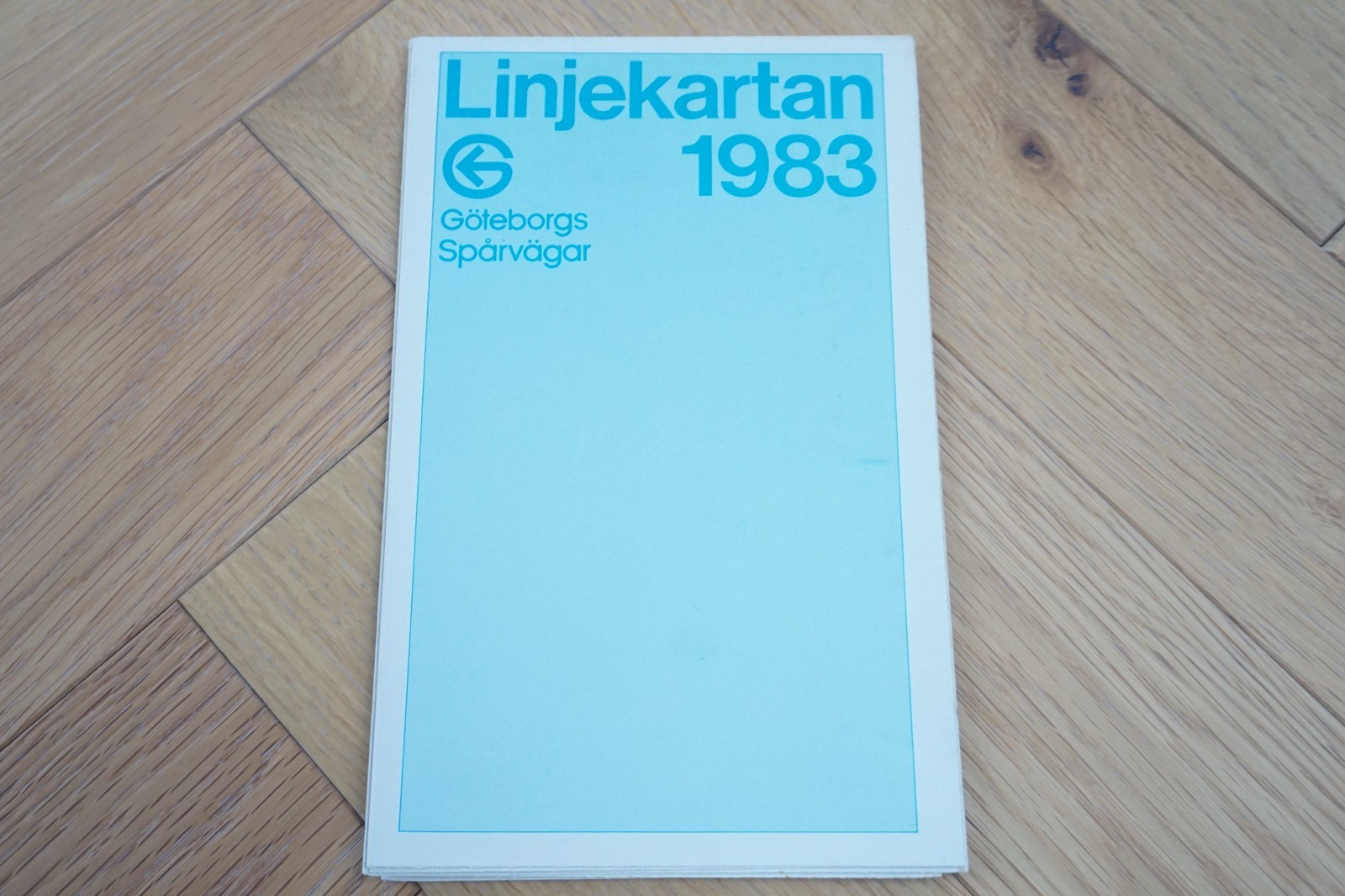 1983 Linkekartan Gothenburg Sweden Bus Tram Railway Route Map Sparvagen