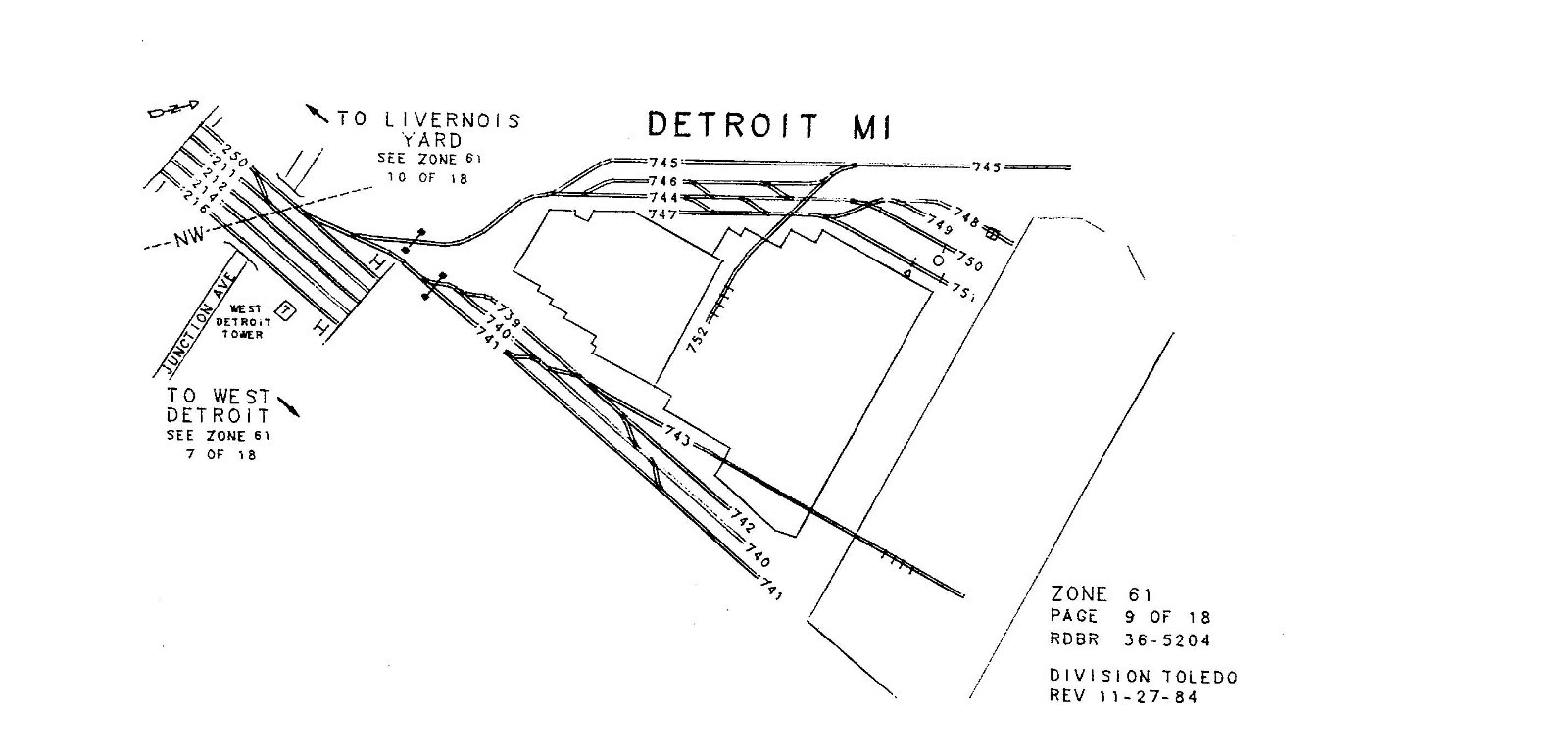 Conrail 1985 Toledo Zone-Track-Spot “ZTS” Maps PDF Pages on DVD