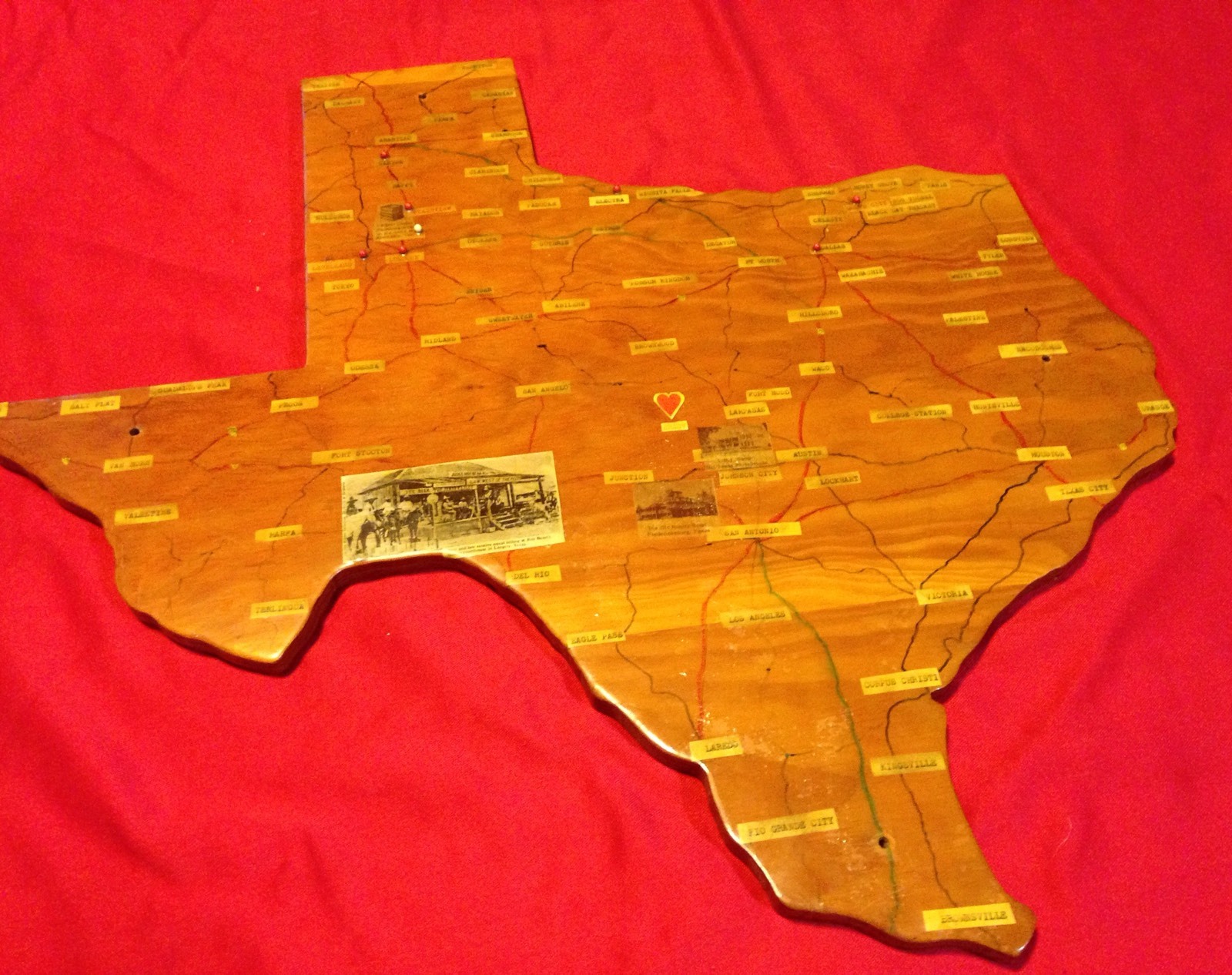 Piece Of Traveling Sante Fe Railroad Historical Memorabilia -The State Of Texas