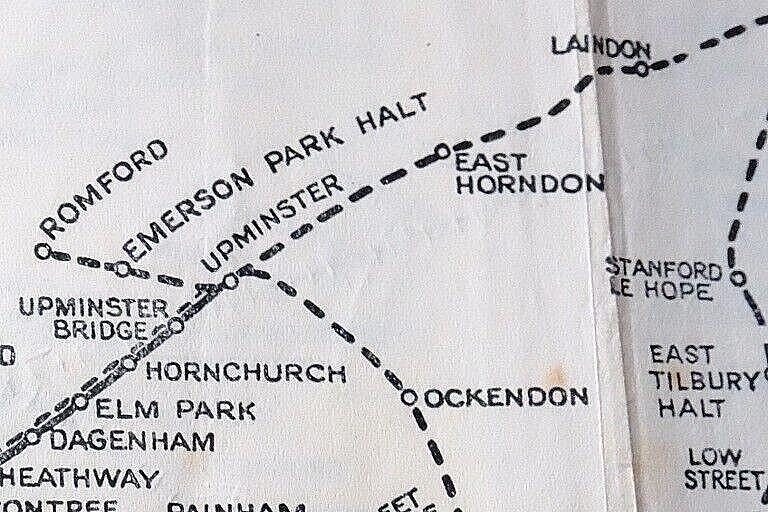 c.1935 MAP LMS STEAM & ELECTRIC SERVCES CONNECTING WITH LPTB inc ST MARYS. 1933-