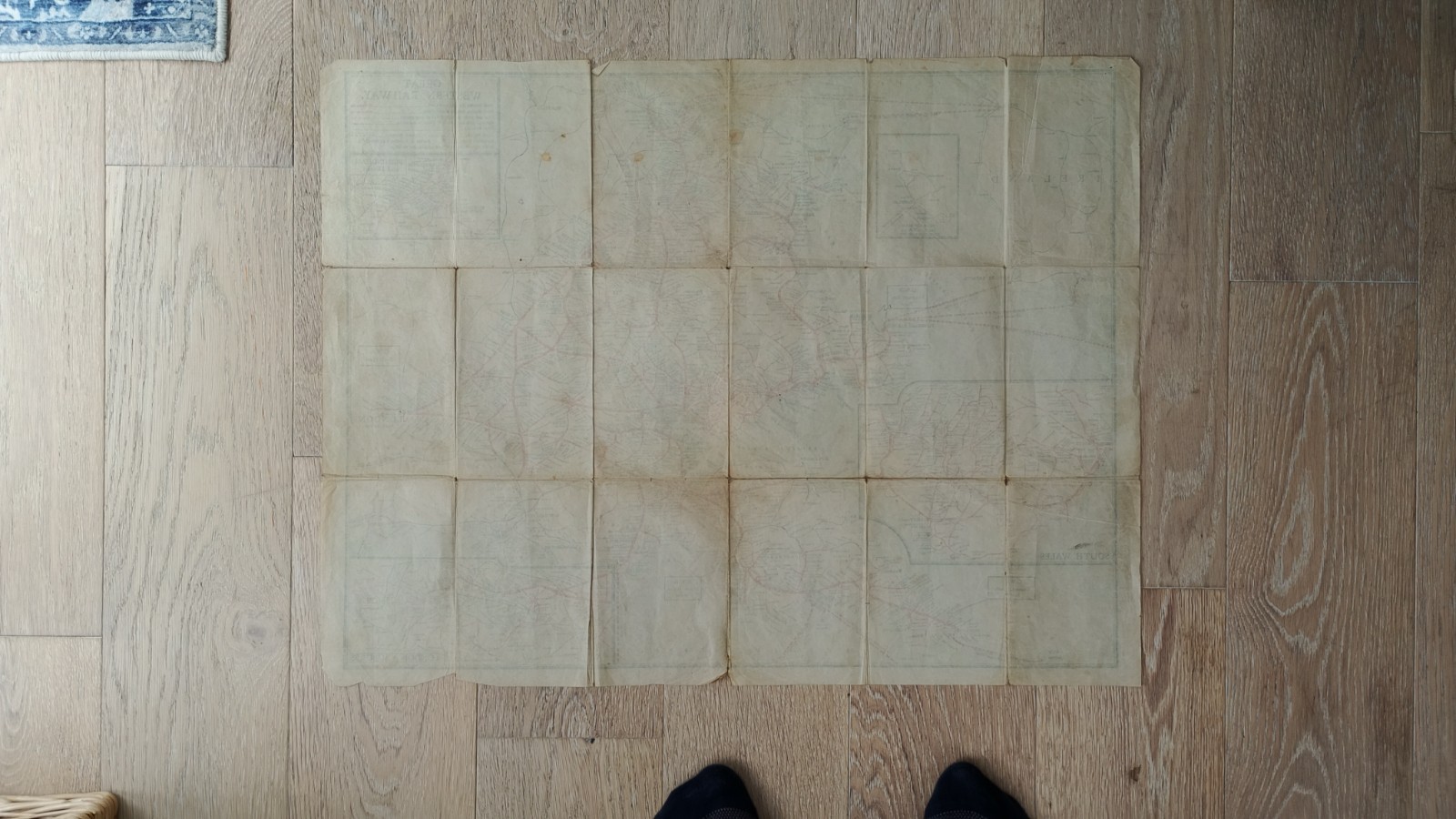 Great Western Railway Map Folded Paper GWR c1910 sold in aid of a railway club