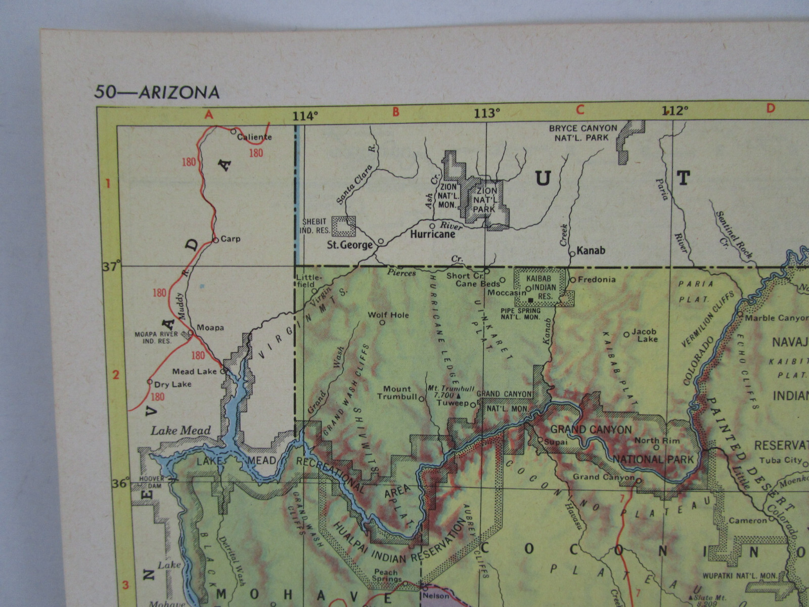 AZ AL 1959 ARIZONA Topographic RAILROAD Map APACHE RR ~or~ ALABAMA. TUSKEGEE RR
