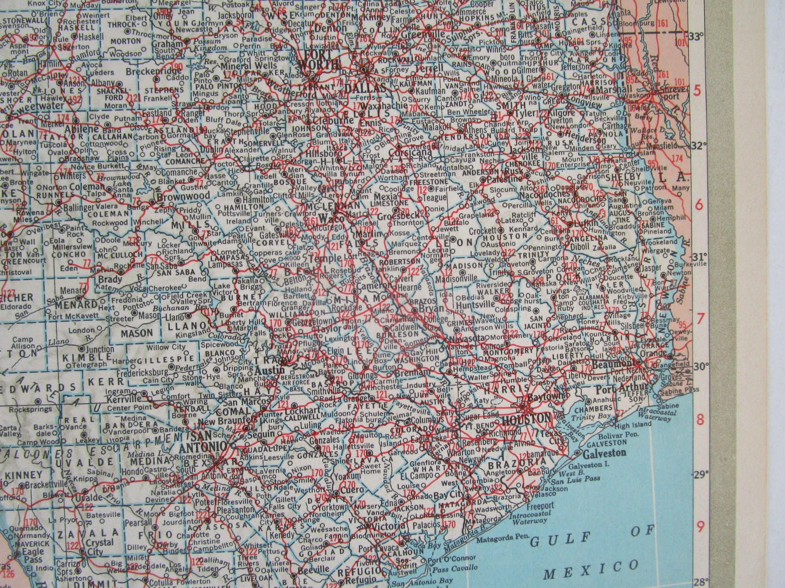 TX UT Vtg 1951 TEXAS RAILROAD Map. QUANAH ACME & PACIFIC RR ~or~ UTAH 1950s