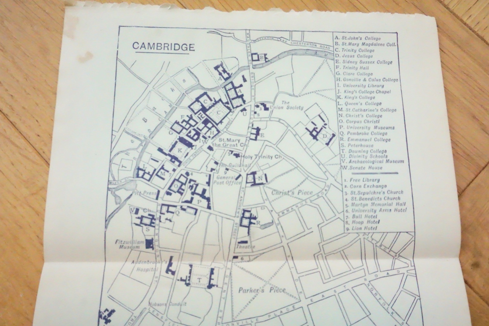 1914 Cambridge Great Northern Railway Map GNR