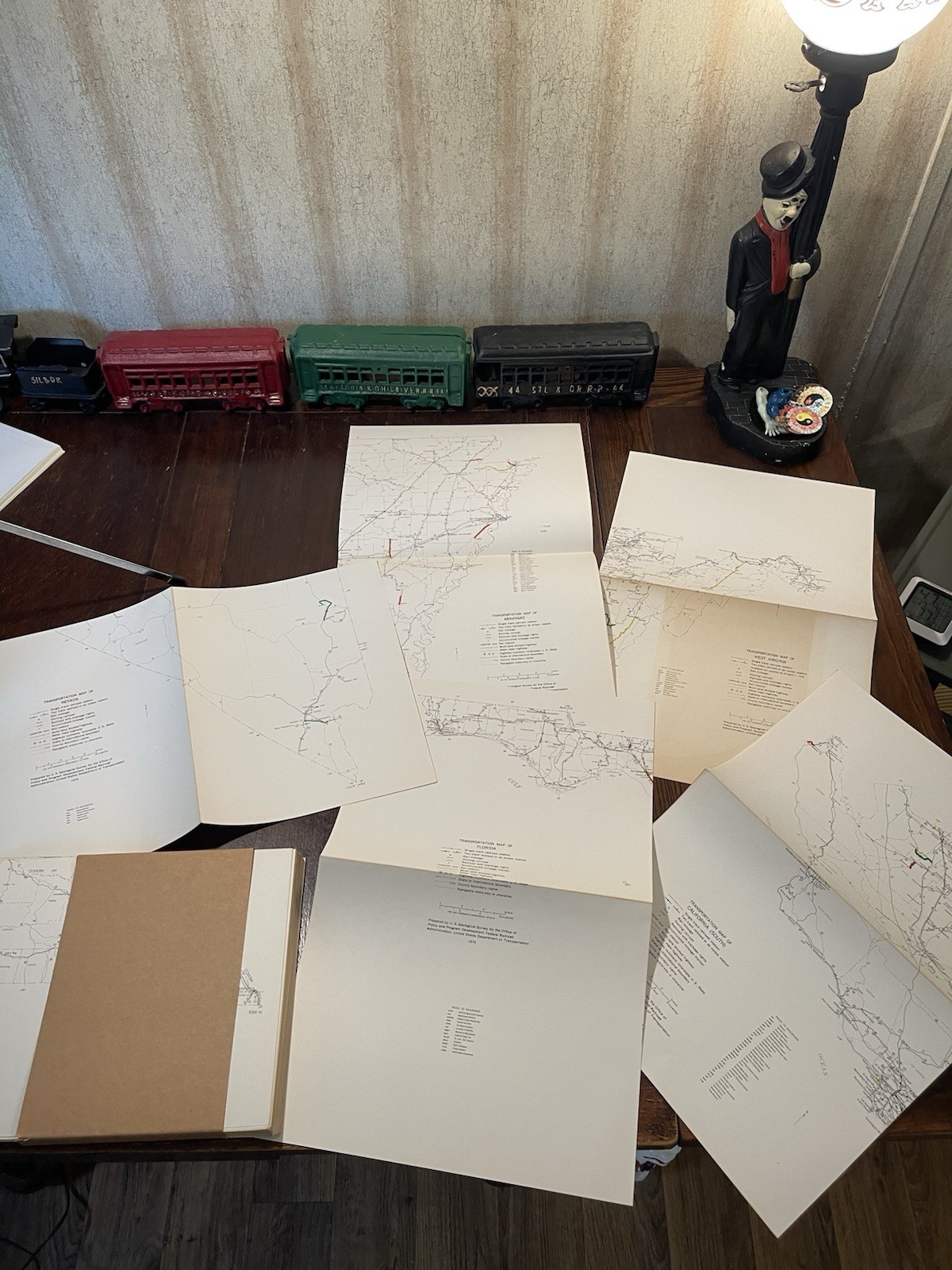 Vintage Lot Of Transportation Maps Railroad Etc 1975 USDOT HTF RARE 42 States
