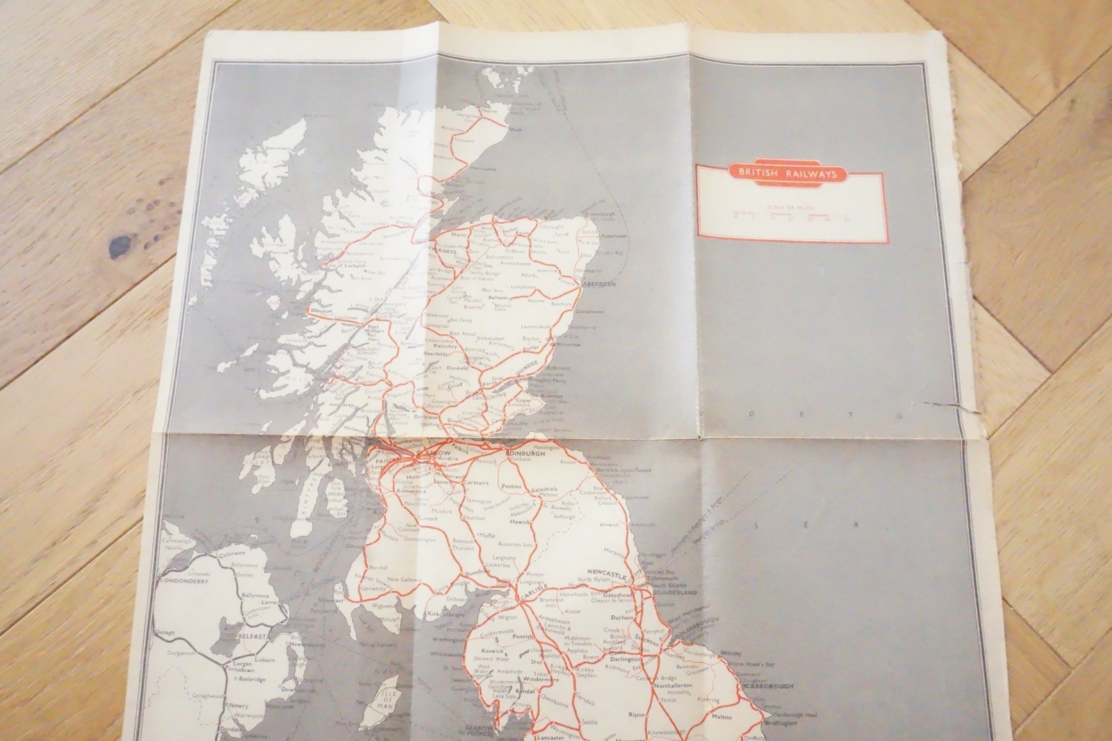 May 1960 British Rail London Midland Region Passenger Network Railway Map