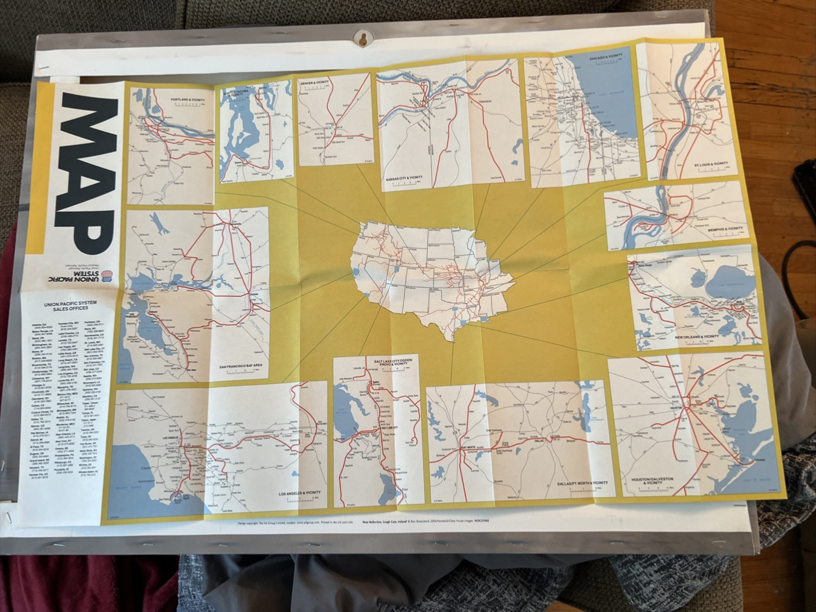 Union Pacific Railroad 1984 System Map  (Union Pacific RR / Missouri Pacific RR)