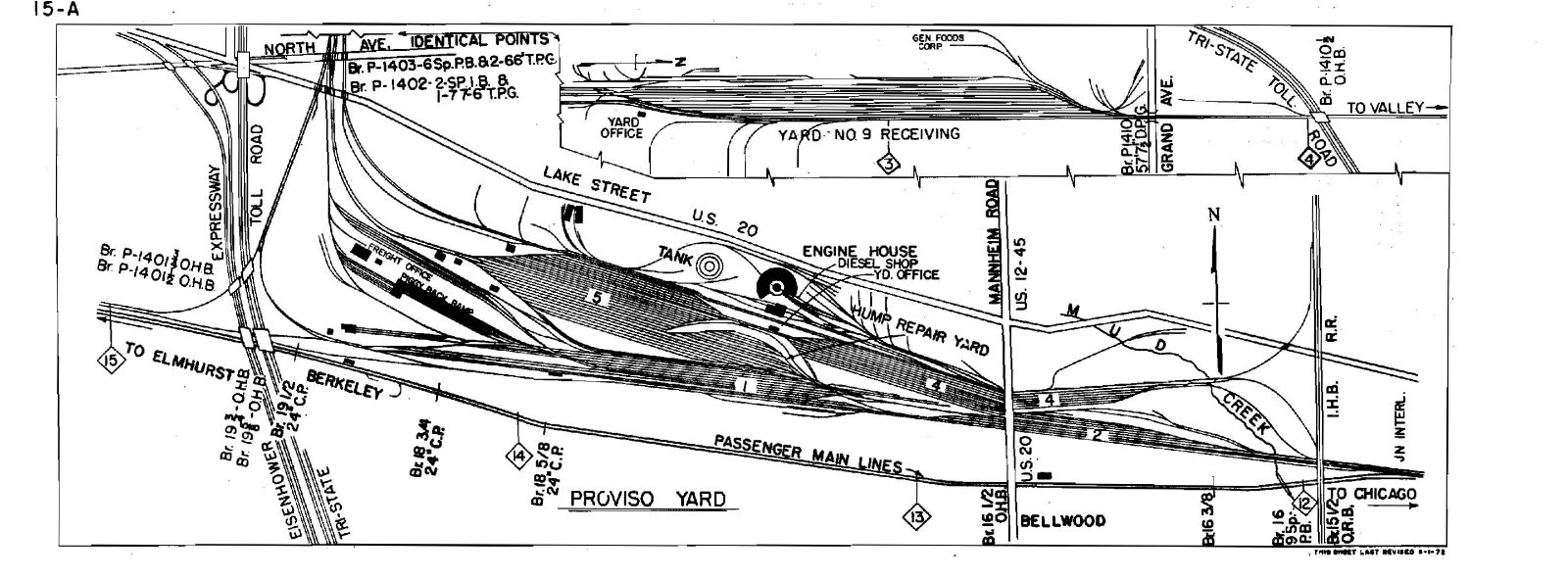 Chicago & Northwestern RR 1972 Illinois Division Track Chart PDF Pages on DVD